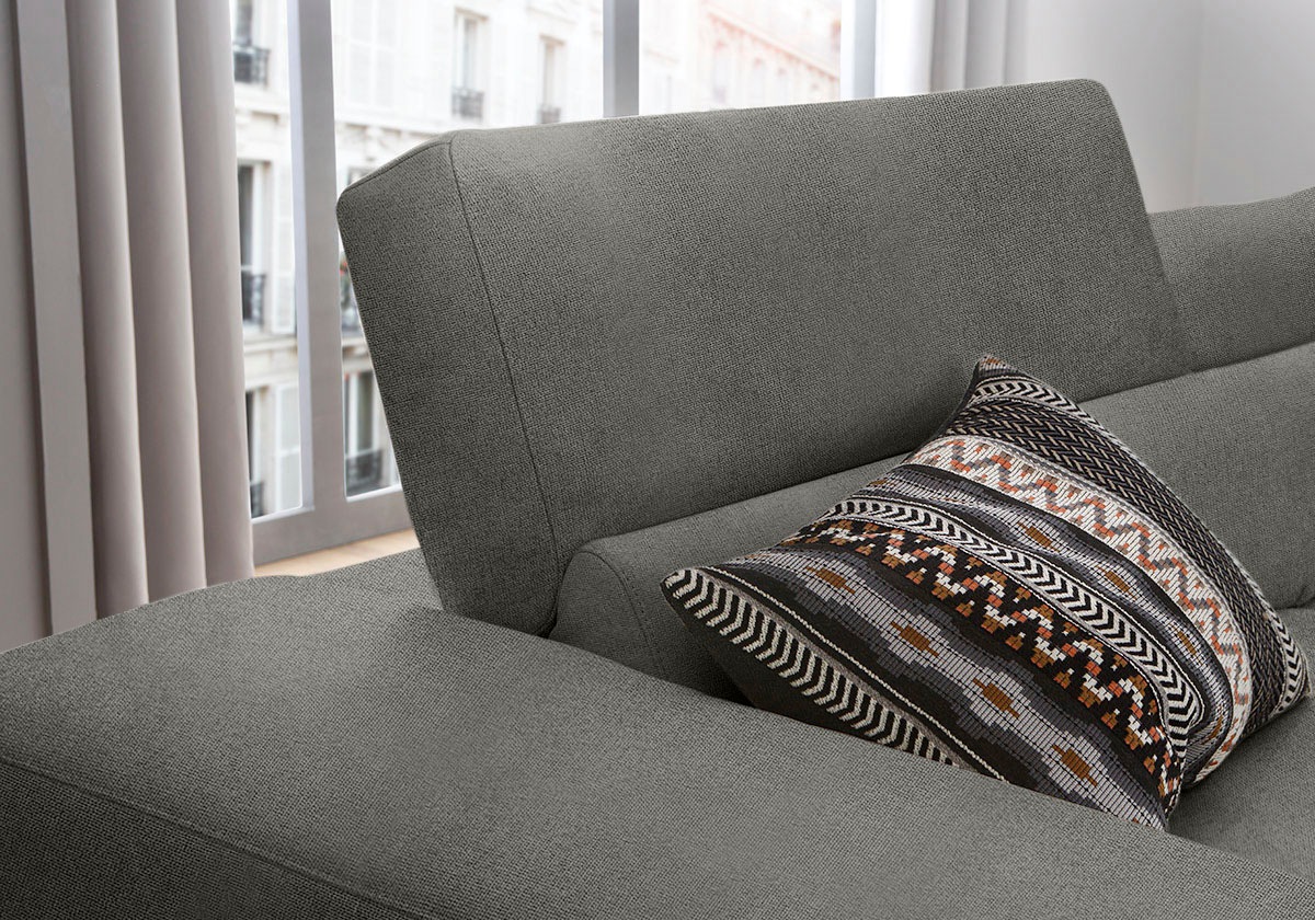 W.SCHILLIG Ecksofa »piedroo, Designsofa mit tollem Sitzkomfort, bequem und elegant, L-Form«, Kopfteilverstellung, wahlweise mit Sitztiefenverstellung, Breite 343cm