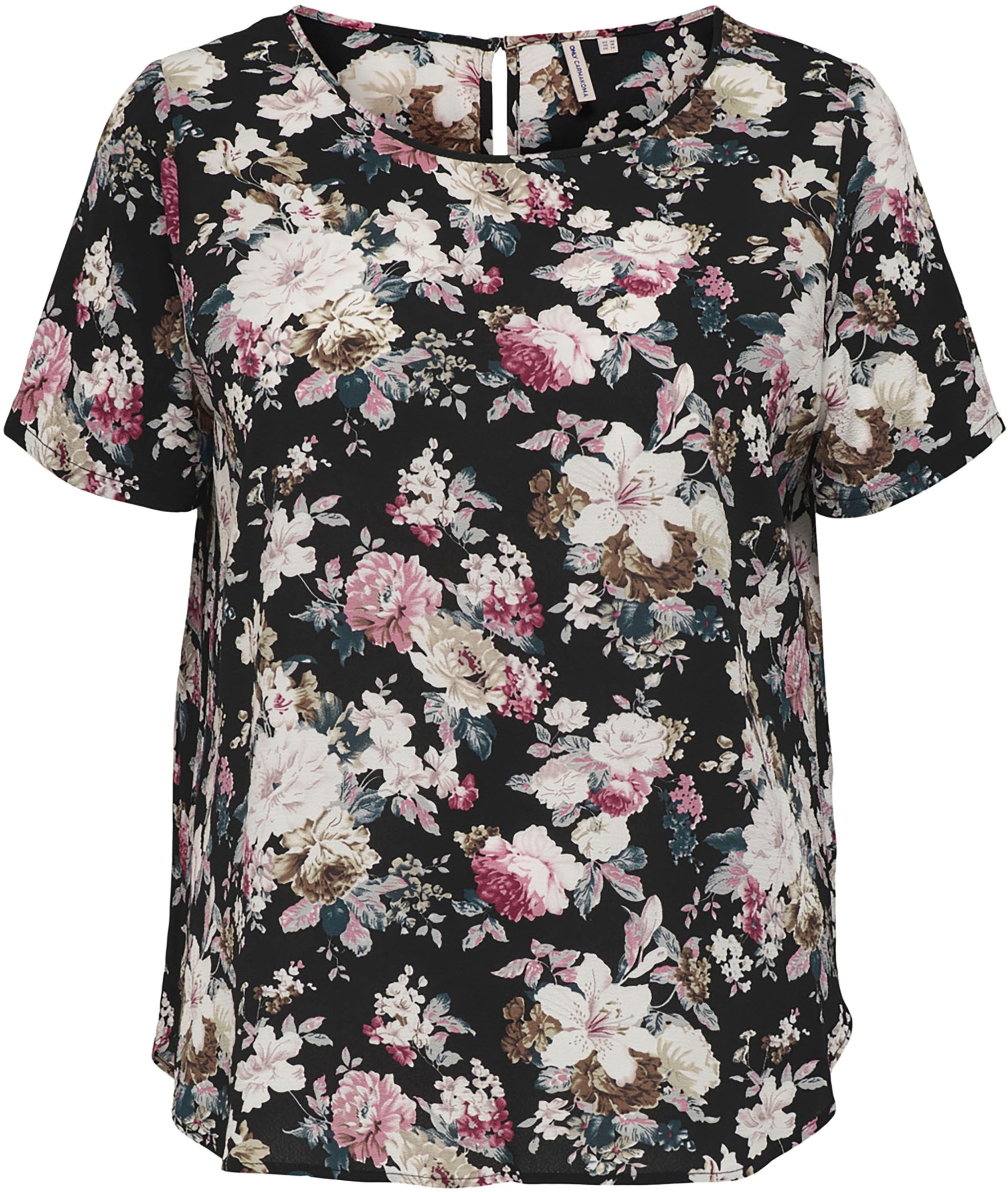 ONLY CARMAKOMA Shirtbluse »CARVICA«, mit Rundhalsaussschnitt