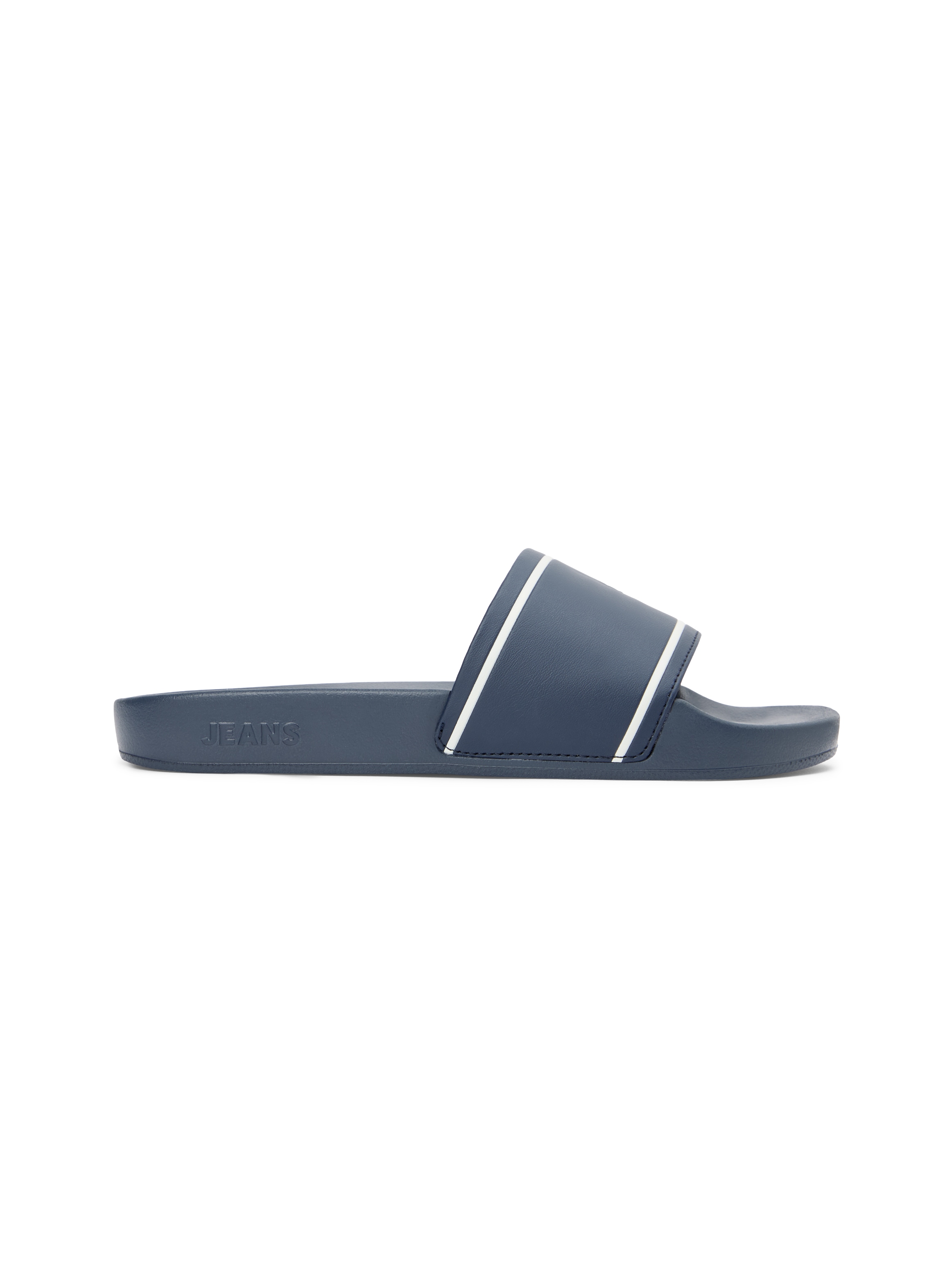 Tommy Jeans Badepantolette »TJW POOLSLIDES«  Strandschuh, Pantolette, Flat mit Kontraststreifen
