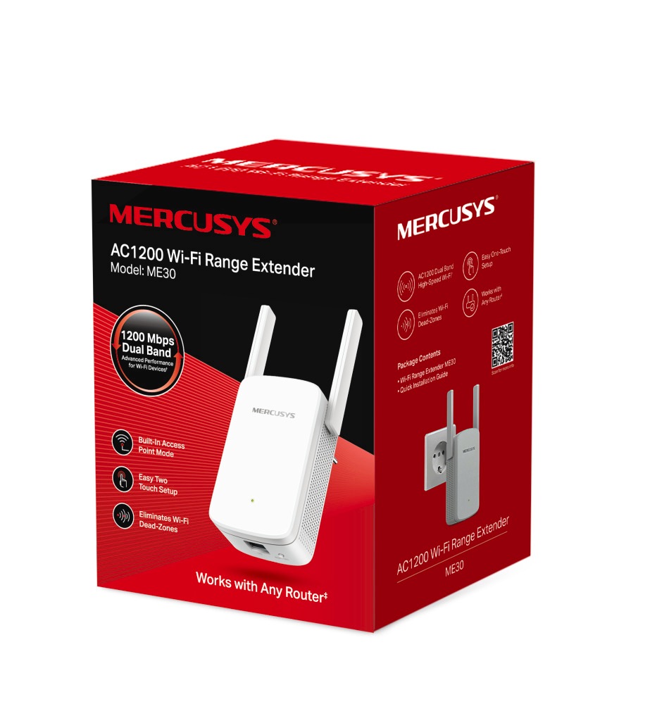TP-Link WLAN-Repeater »Mercusys ME30 AC1200 Wi-Fi Range Extender«