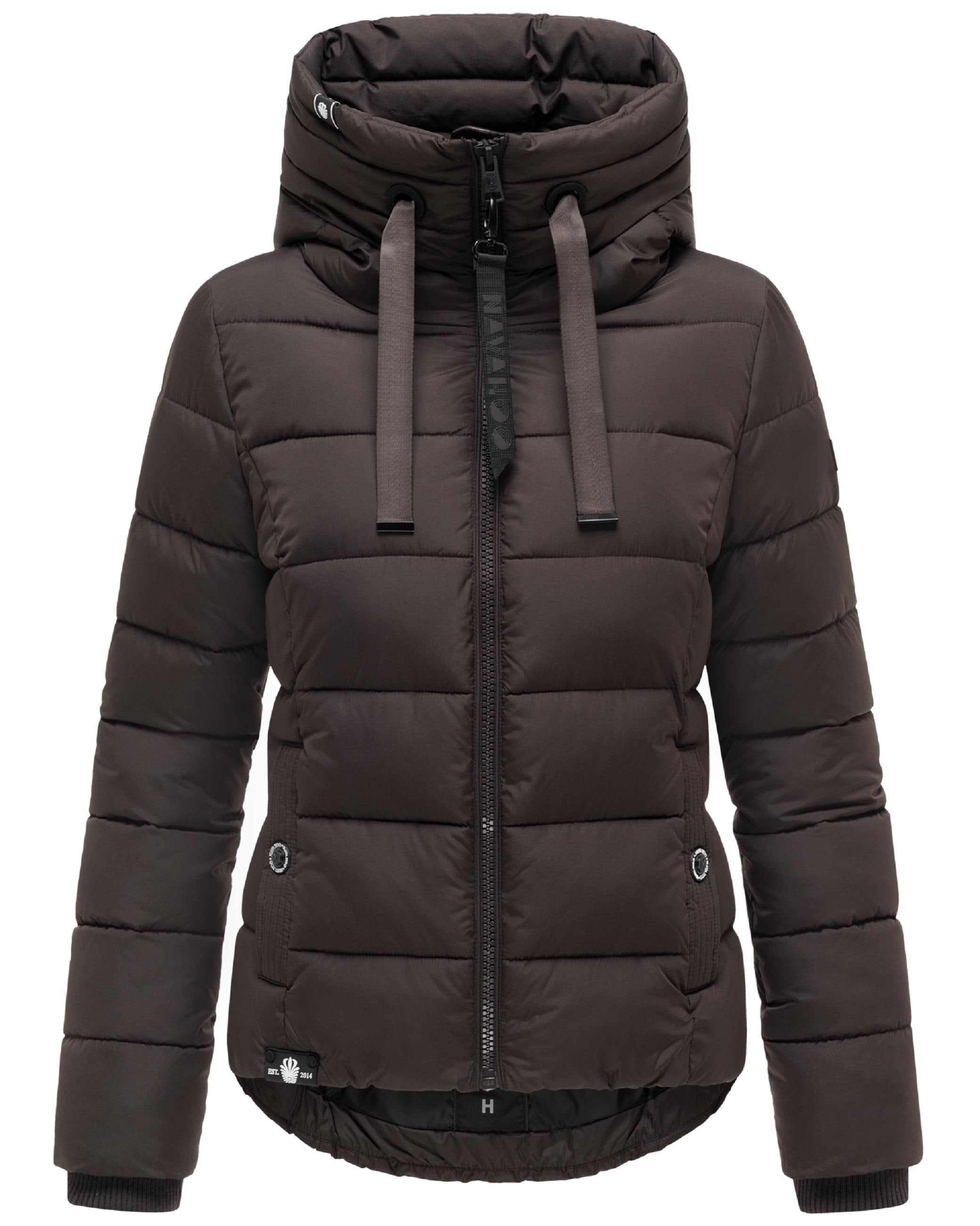 Navahoo Steppjacke »Steppjacke Amayaa« mit Kapuze stylische Damen Winterjacke mit coolen Applikationen