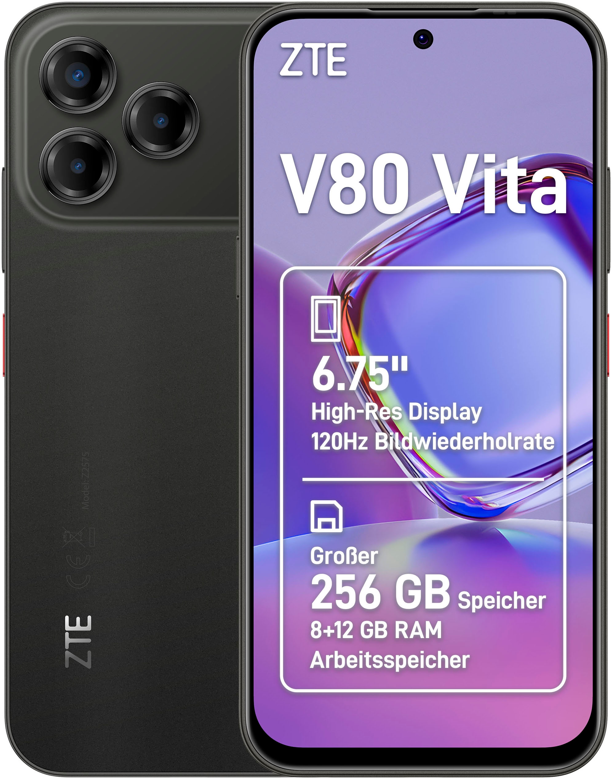 ZTE Smartphone »Blade V80 Vita« midnight black