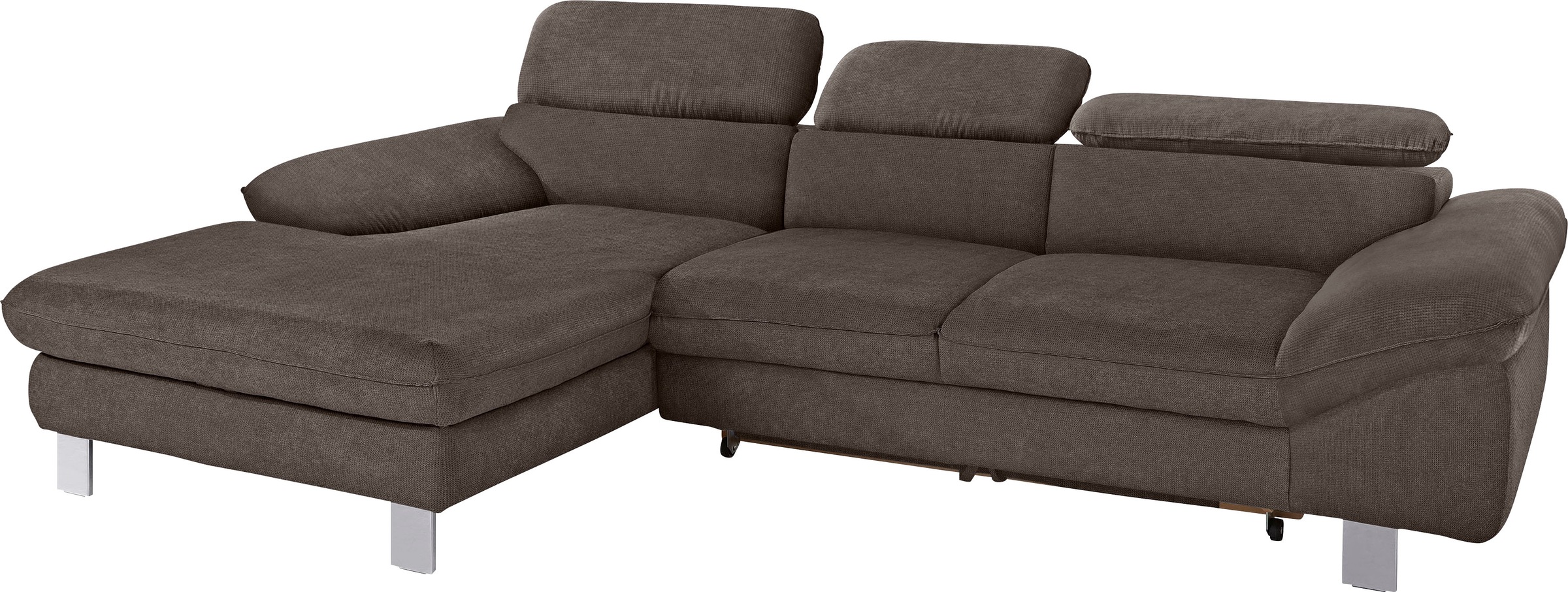 COTTA Polstergarnitur »Driver L-Form«, (Set, 2 tlg.), Set bestehend aus: Ecksofa mit Kopfteilverstellung & Hocker