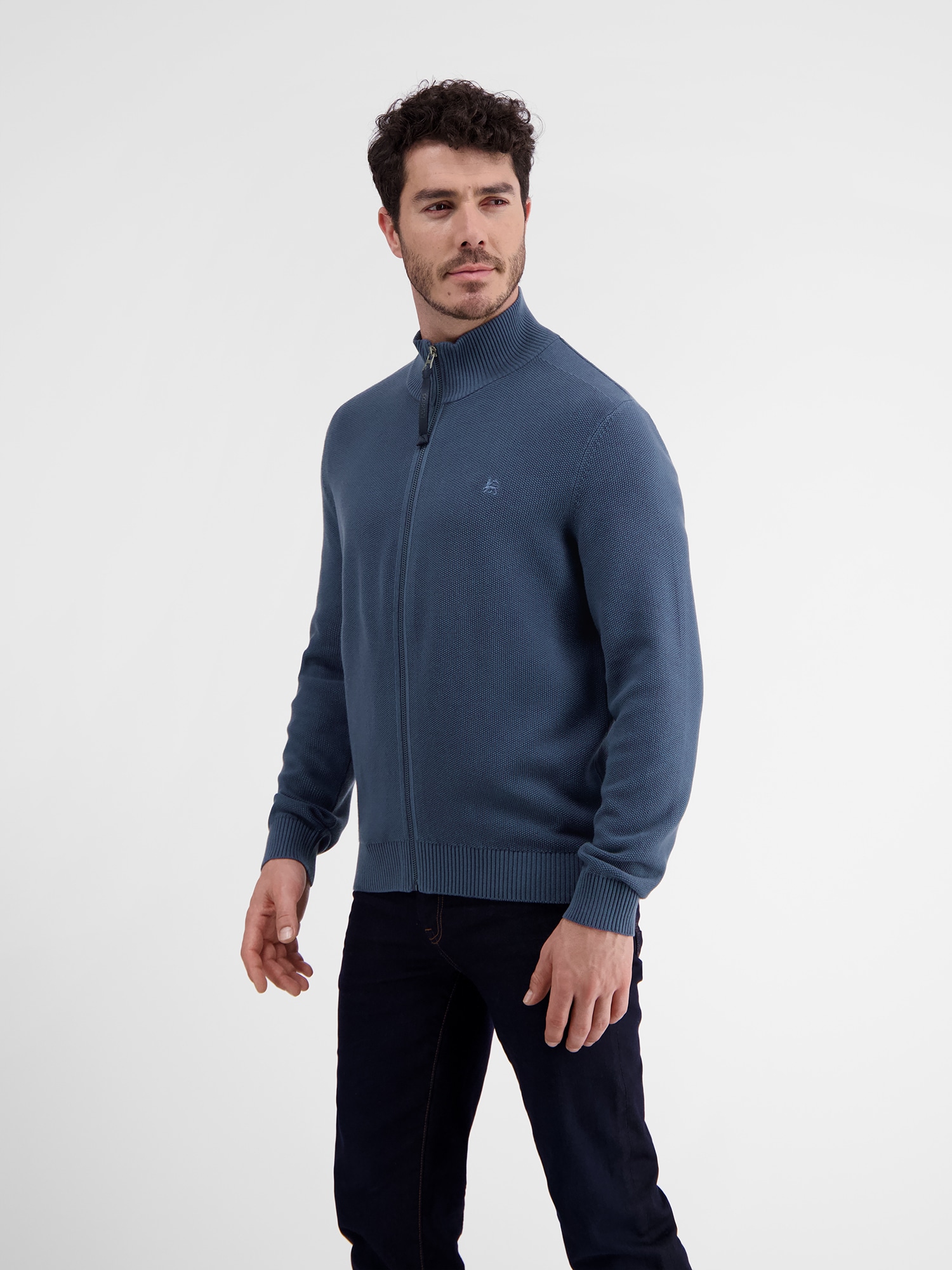LERROS Strickjacke »LERROS Strickjacke mit Stehkragen«