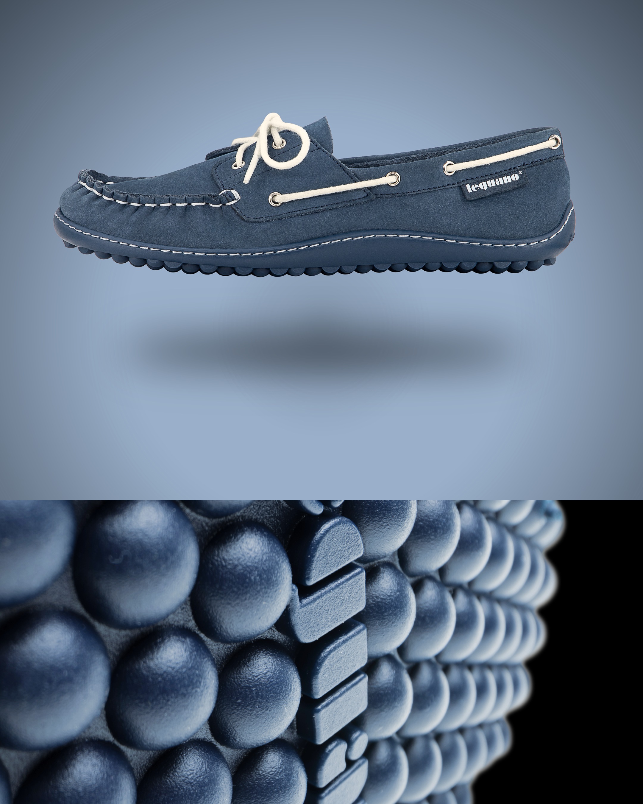 Leguano Barfußschuh »MORECASSIN«  Schnürschuh, Halbschuh, Mokassin mit modischen Durchzügen