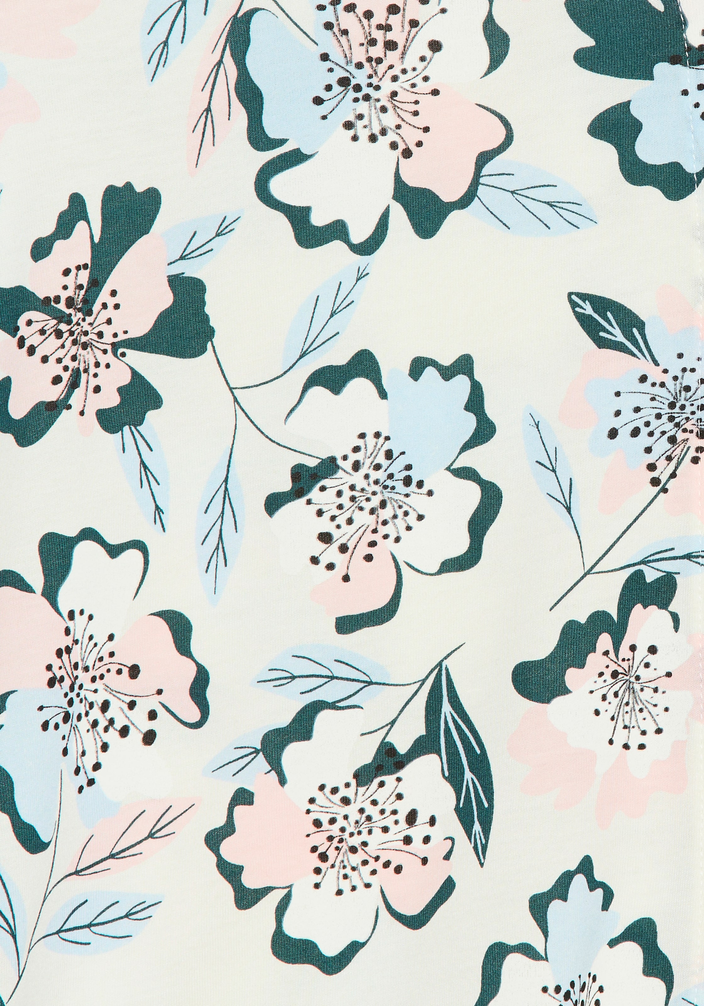 s.Oliver Pyjamaoberteil 1-teilig,  mit schönen Knöpfen mit Logo Druck