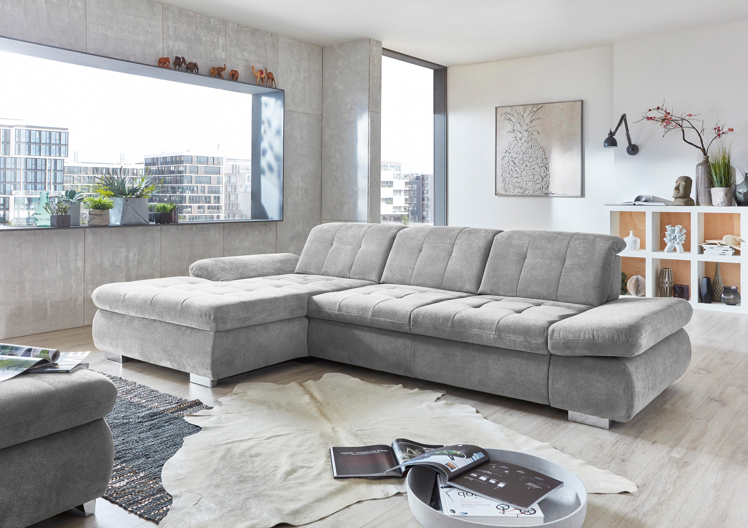 Die PlanBar Ecksofa »MP-IN17004 L-Form«, wahlweise mit Funktion, Federkern