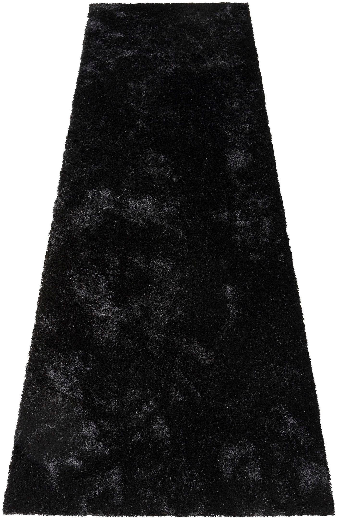 Bruno Banani Hochflor-Läufer »Dana Teppich, Kundenliebling«, rechteckig, 30 mm Höhe, Brücke, uni, weich, Mikrofaser, Diele, Flur, Wohnzimmer, Schlafzimmer