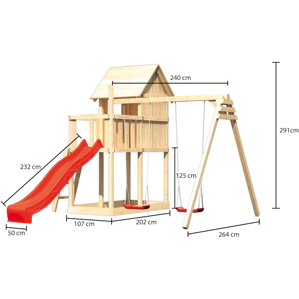 KONIFERA Spielturm »Finni«, BxTxH: 347x264x291 cm