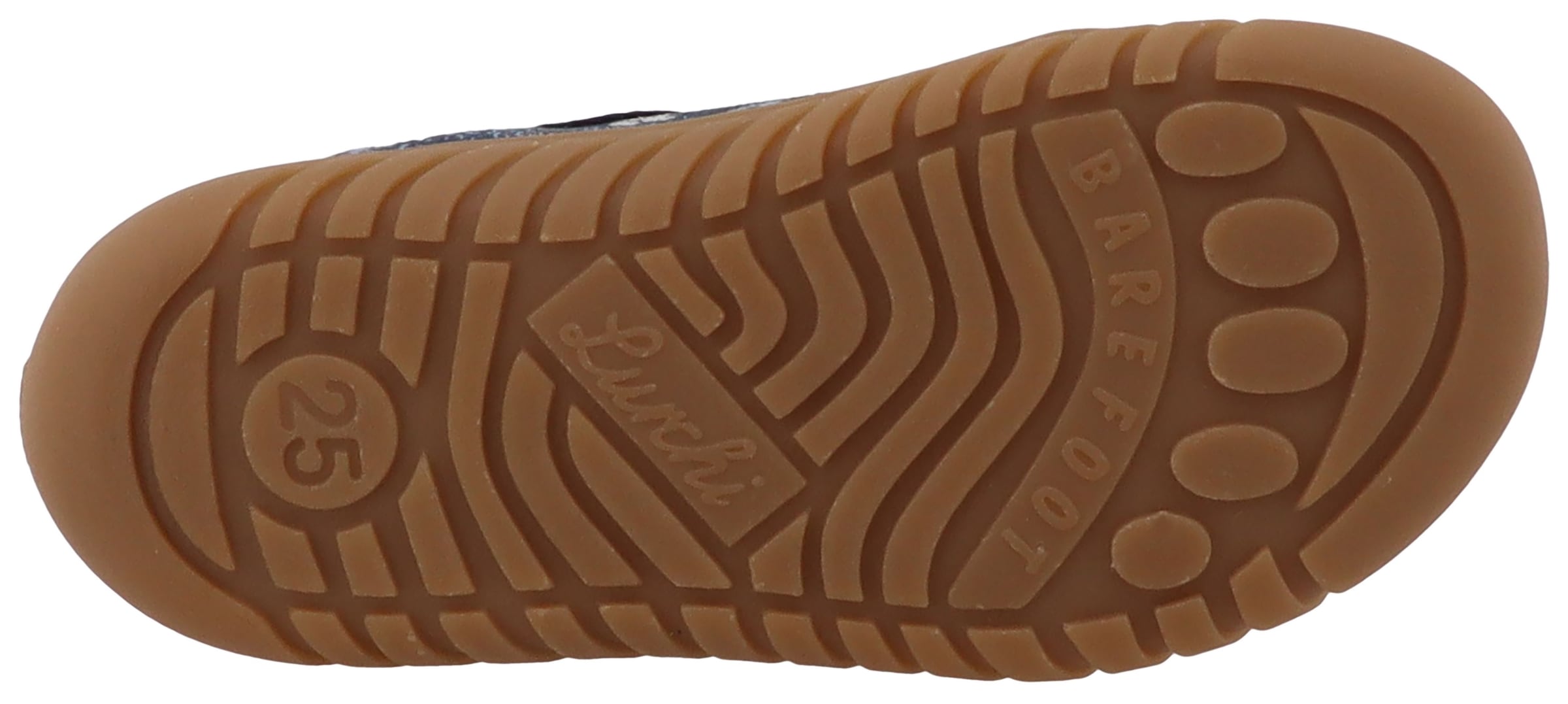 Lurchi Barfußschuh »Bibu 1 Barefoot«  Hauschuh, mit buntem Fußball-Motiv, Größenschablone zum Download