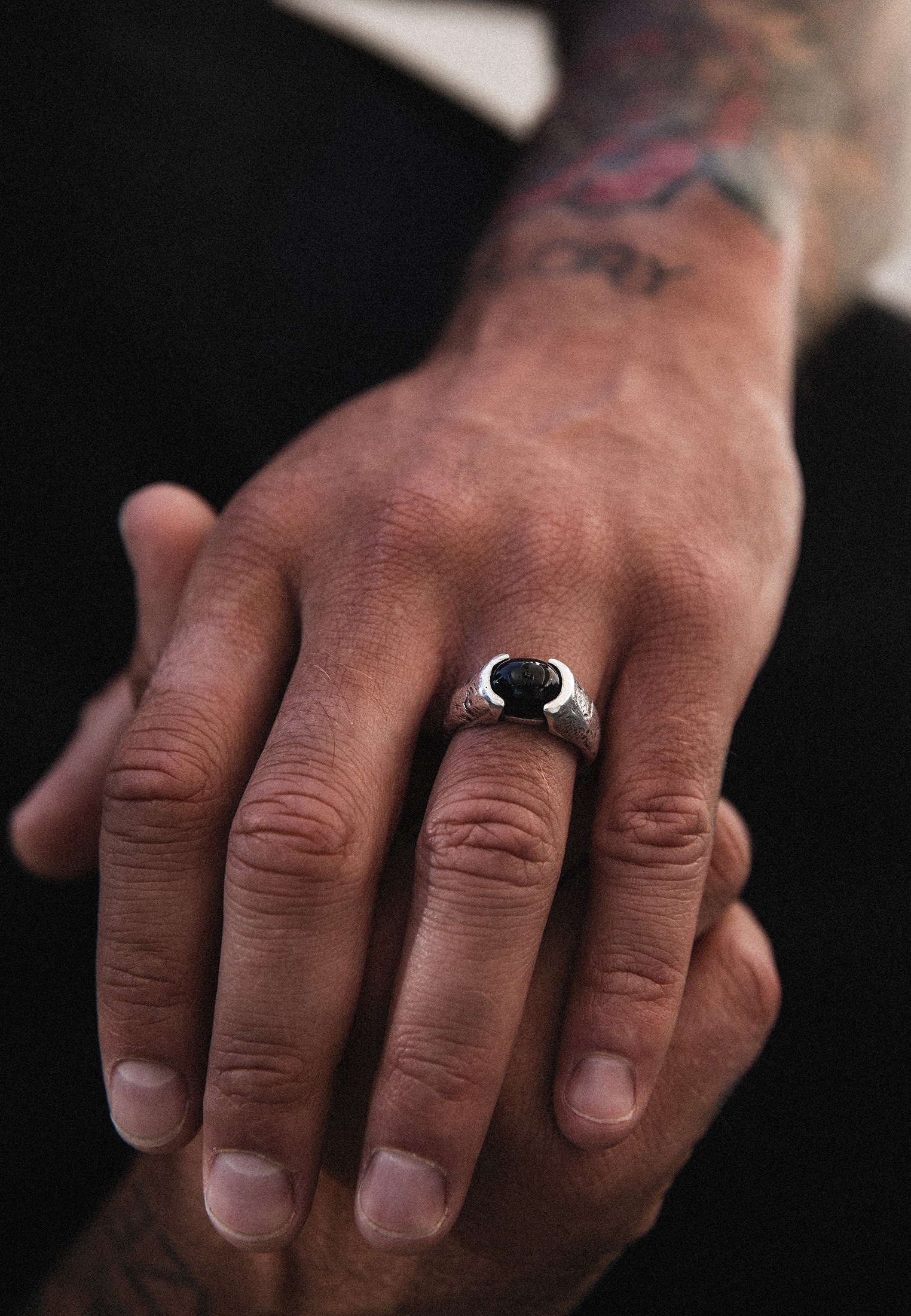 HAZE & GLORY Silberring »Ring Liberty - Schwarzer Onyx 925 Silber«