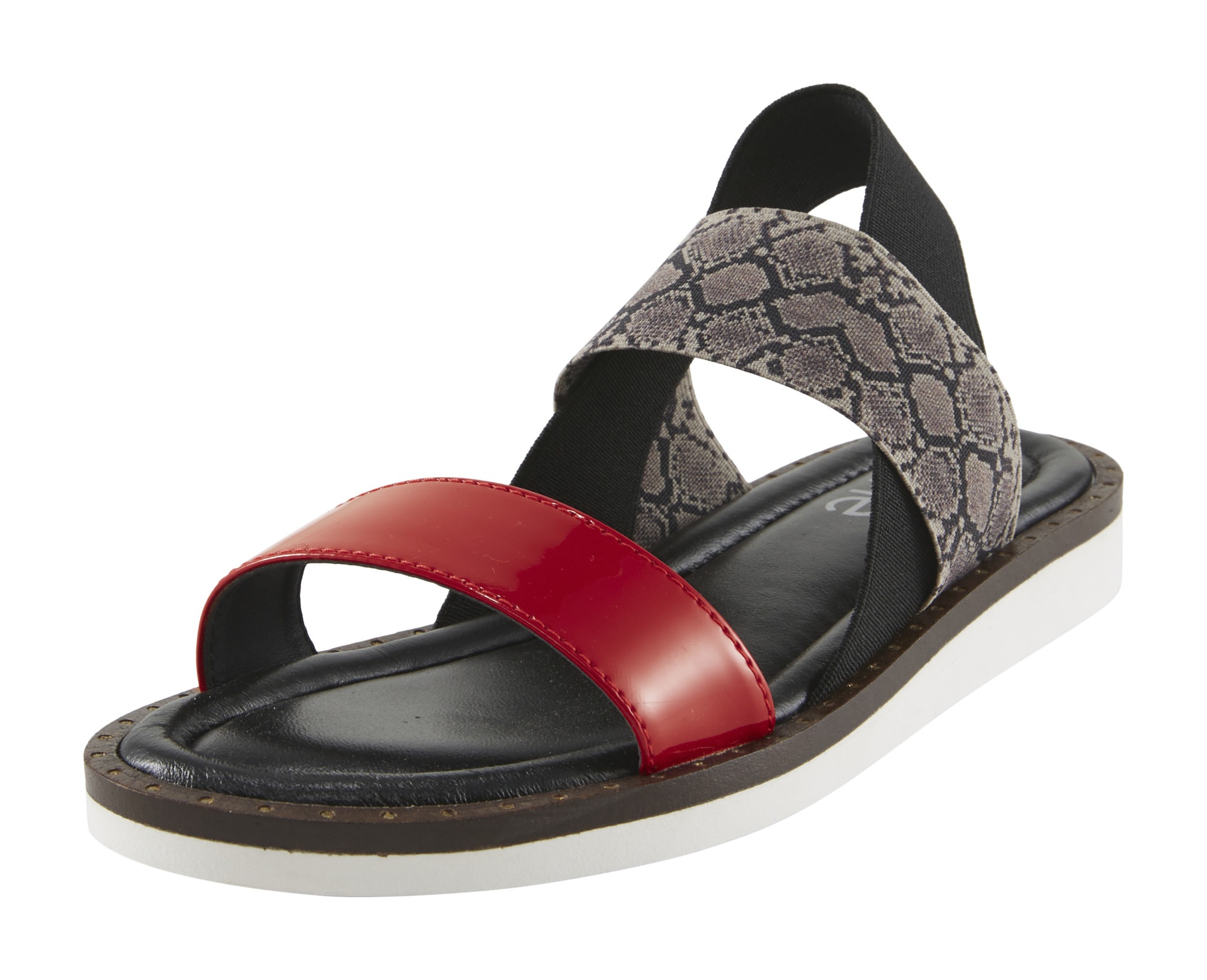 Sandalette mit elastischen Bändern
