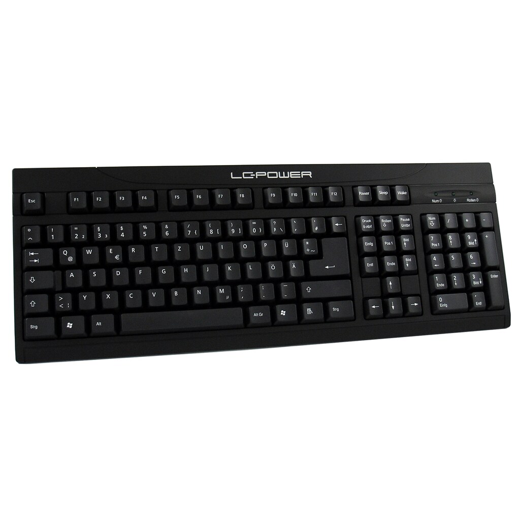 LC-Power PC-Tastatur »LC Power BK-902 Tastatur, kabelgebunden,USB,108 Tasten,Deutsch,Schwarz«