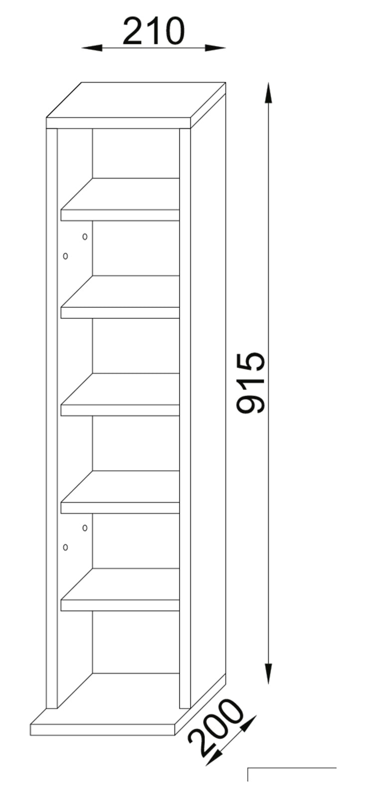 VCM Media-Regal »Holz CD DVD Stand Regal Schrank Ständer Milano«