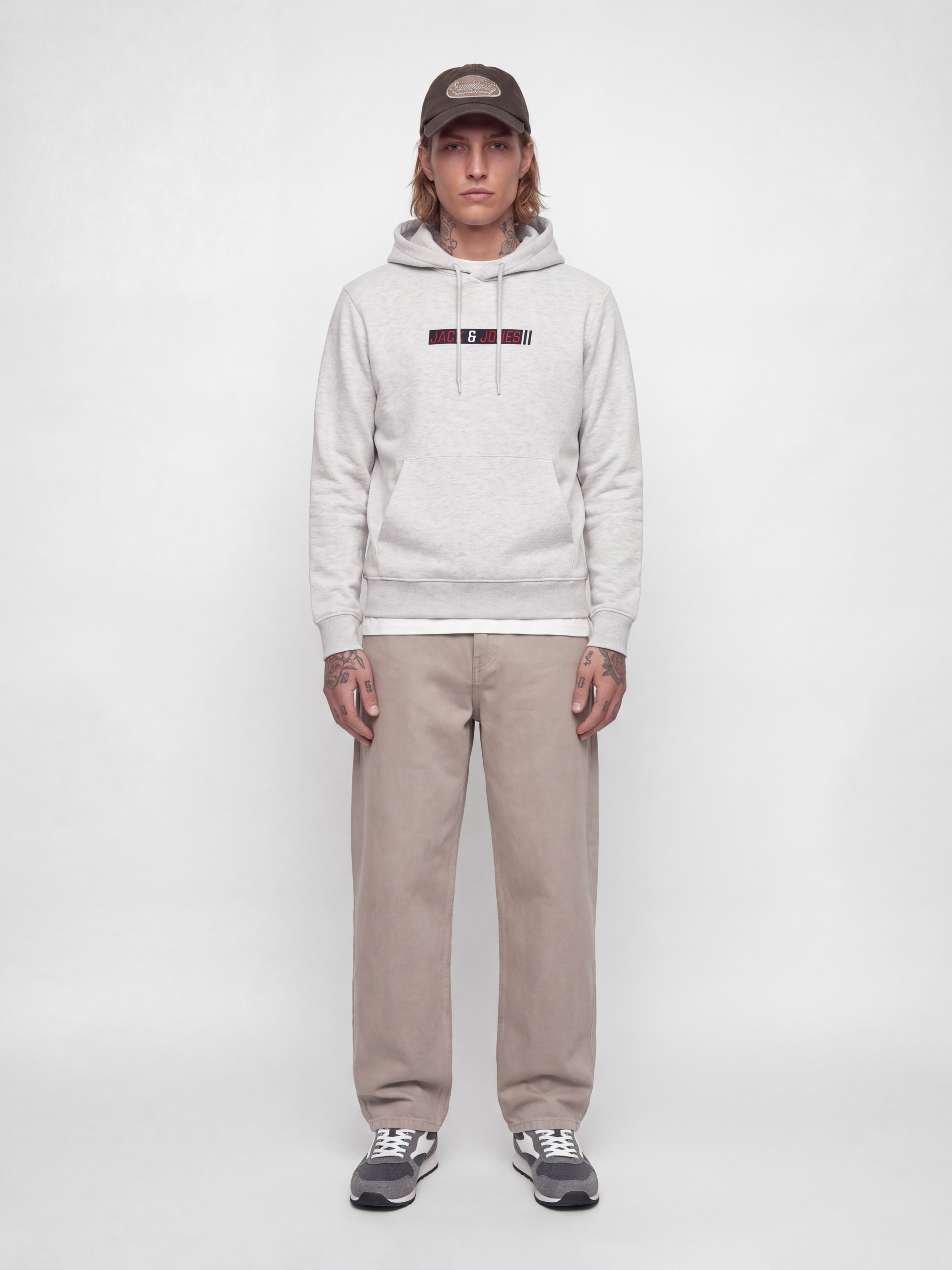Jack & Jones Kapuzensweatshirt »JJMUNK SWEAT HOOD 3PK MP«, 3 Materialmix, regular fit
