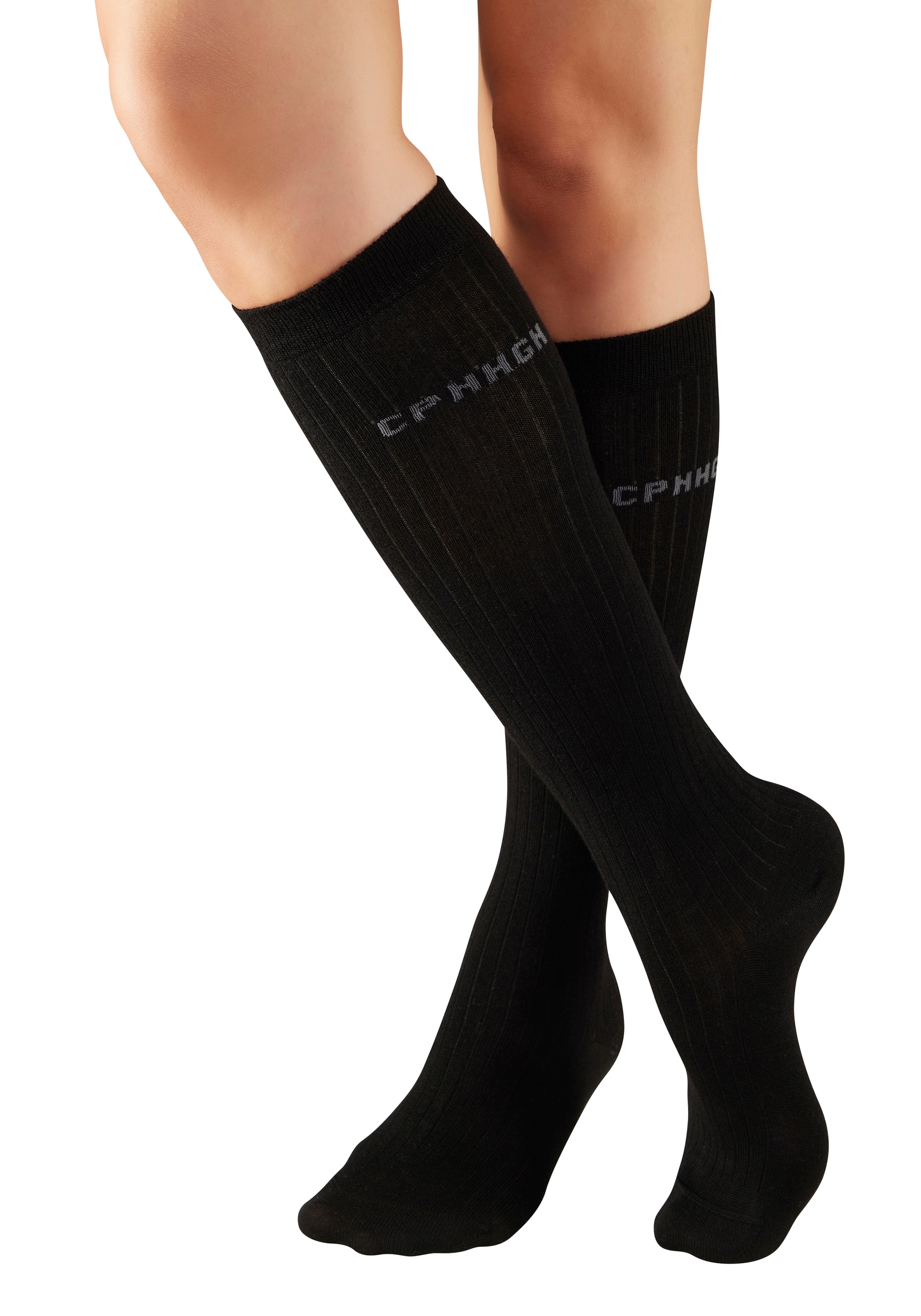 Copenhagen Studios Kniestrümpfe Packung, 2 Paar tlg. mit weicher wärmender Wolle