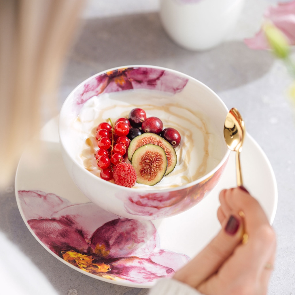 Villeroy & Boch Geschirr-Set »Frühstücks-Set Rose Garden 8er Set weiß-rosa«