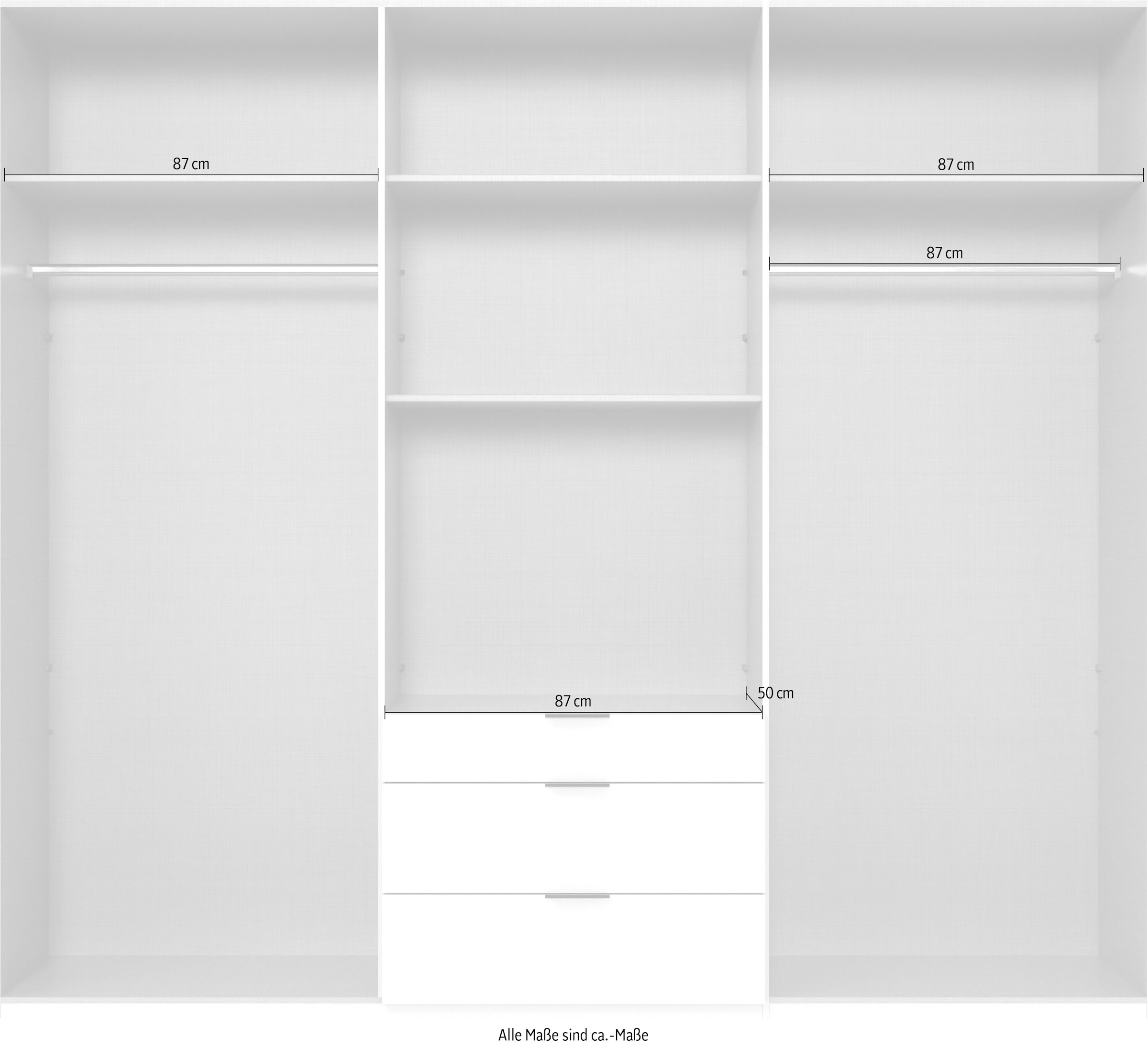 Wimex Drehtürenschrank »Mugano«, (mit langen oder kurzen Griffen aus Metall), in vielen Breiten, 208 oder 236 cm hoch, Made in Germany