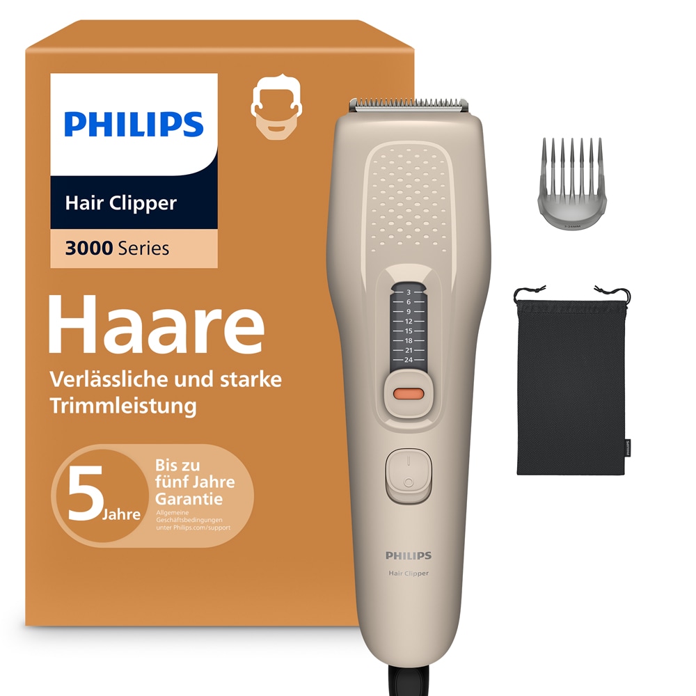 Philips Haarschneider »Serie 3000 HC3734/15« 1 Aufsätze 9 Längeneinstellungen, Trim-and-Flow