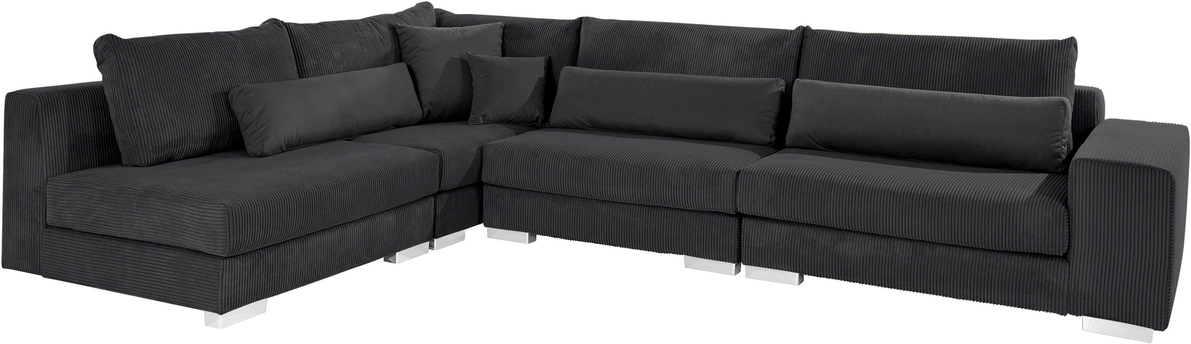 Home affaire Ecksofa »Vasco L-Form«, inkl. 10-teiligen Kissen-Set