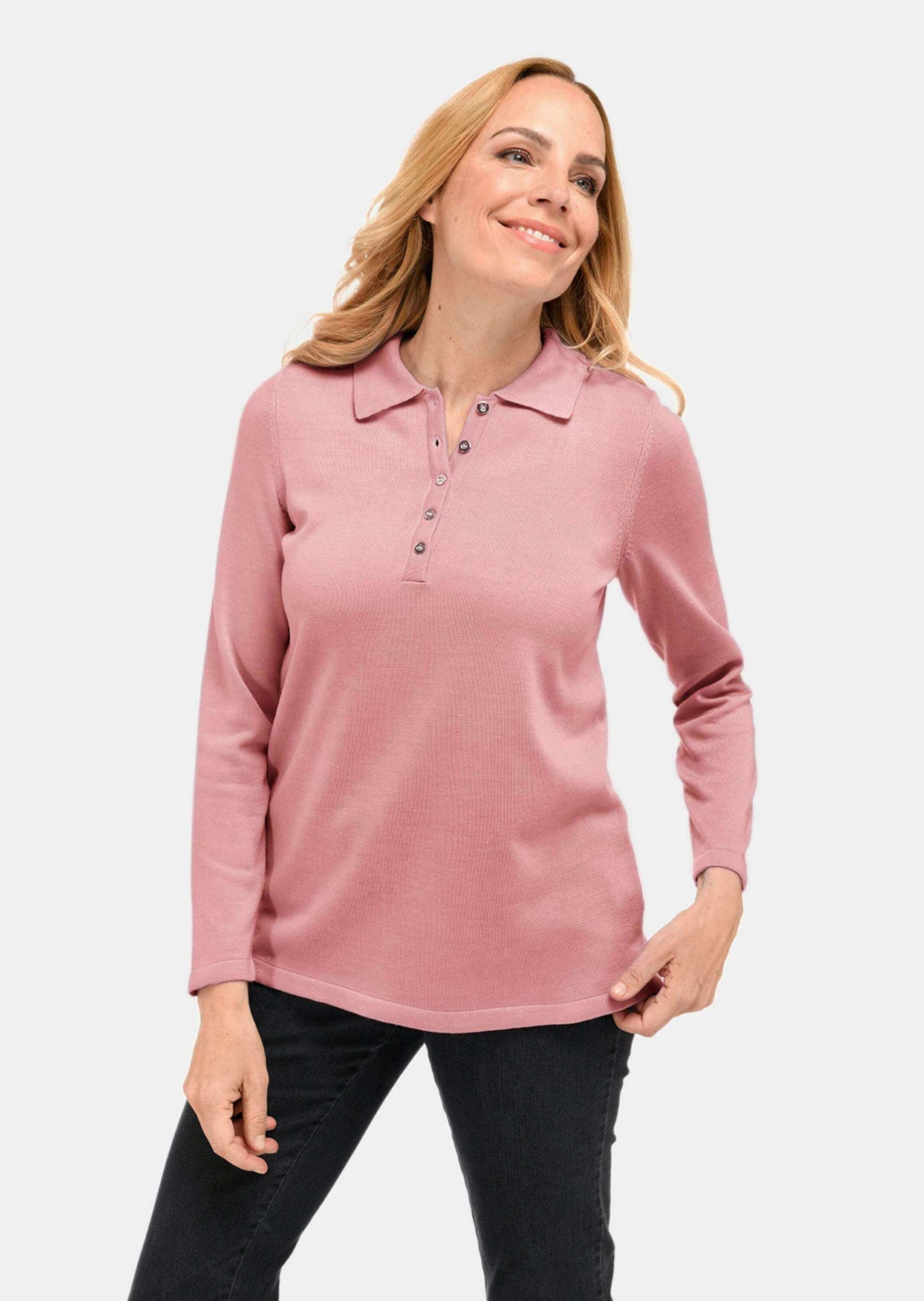 GOLDNER Strickpullover »Unkomplizierter Pullover mit Polokragen«