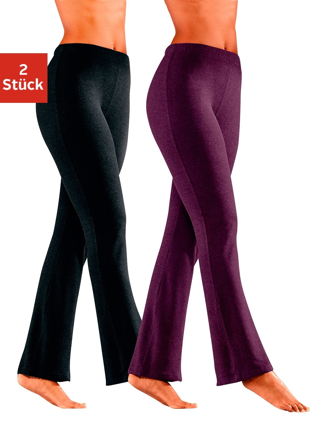 OTTO ausgestelltem leicht (2er-Pack), bei mit online Vivance active Bein bestellen Jazzpants,