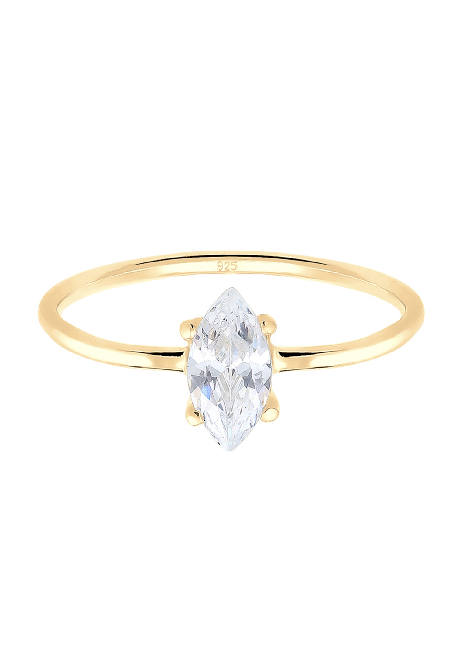 Elli Verlobungsring »Ring Verlobung Marquise Zirkonia Stein 925 Silber«