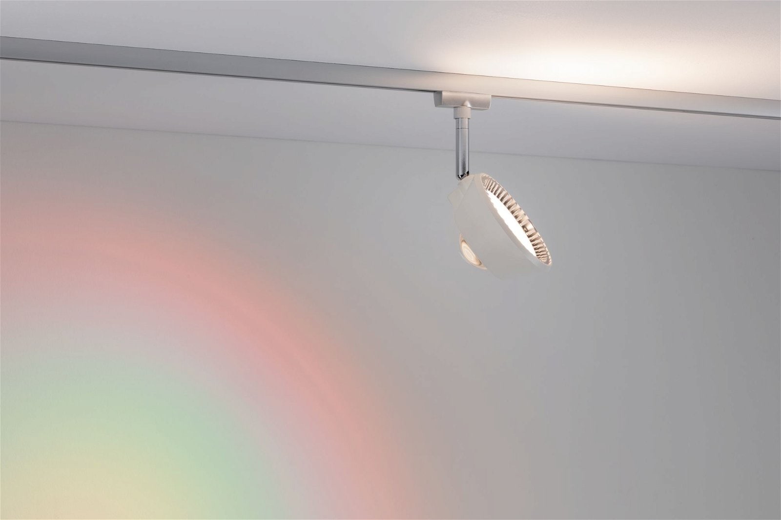 Paulmann Schienensystem-Leuchten »URail Schienenspot Sabik Einzelspot 2700K 230V Weiß matt, Chrom matt«, dimmbar 800lm/390lm 9W