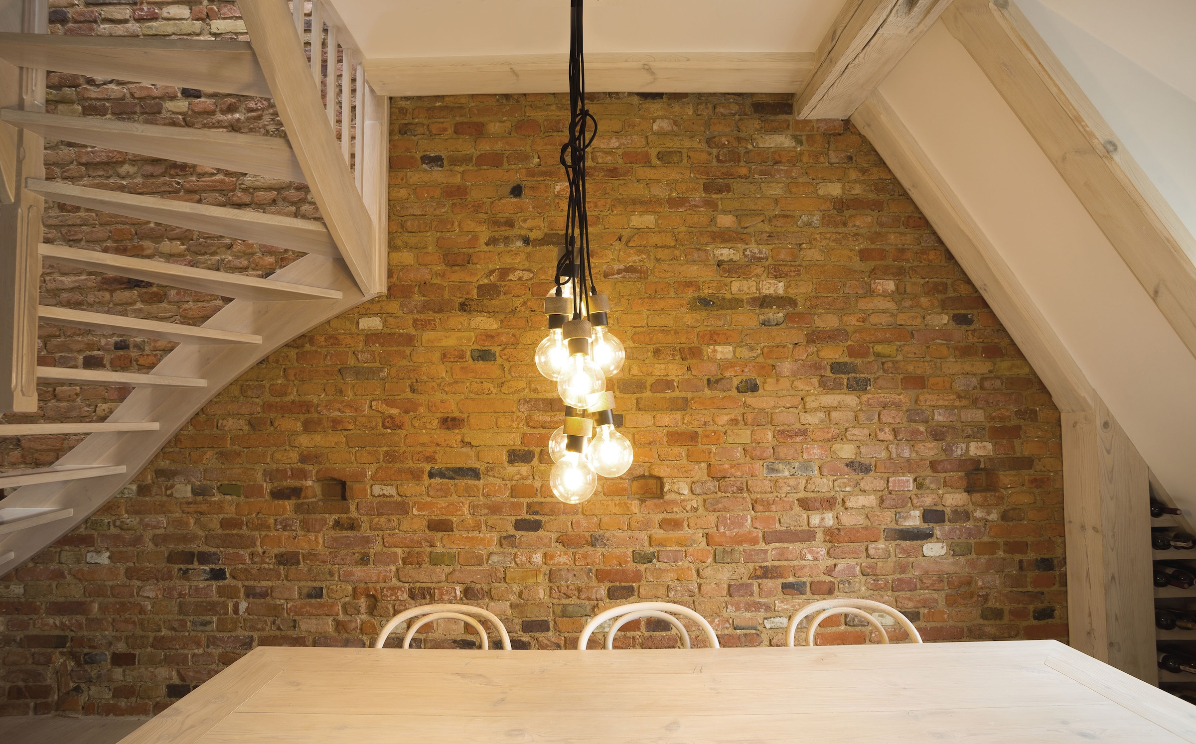 BRITOP LIGHTING Pendelleuchte »CLARTE«, 7 flammig, Leuchtmittel E27 | Leuchtmittel wechselbar-ohne Leuchtmittel, Naturprodukt aus Eichenholz