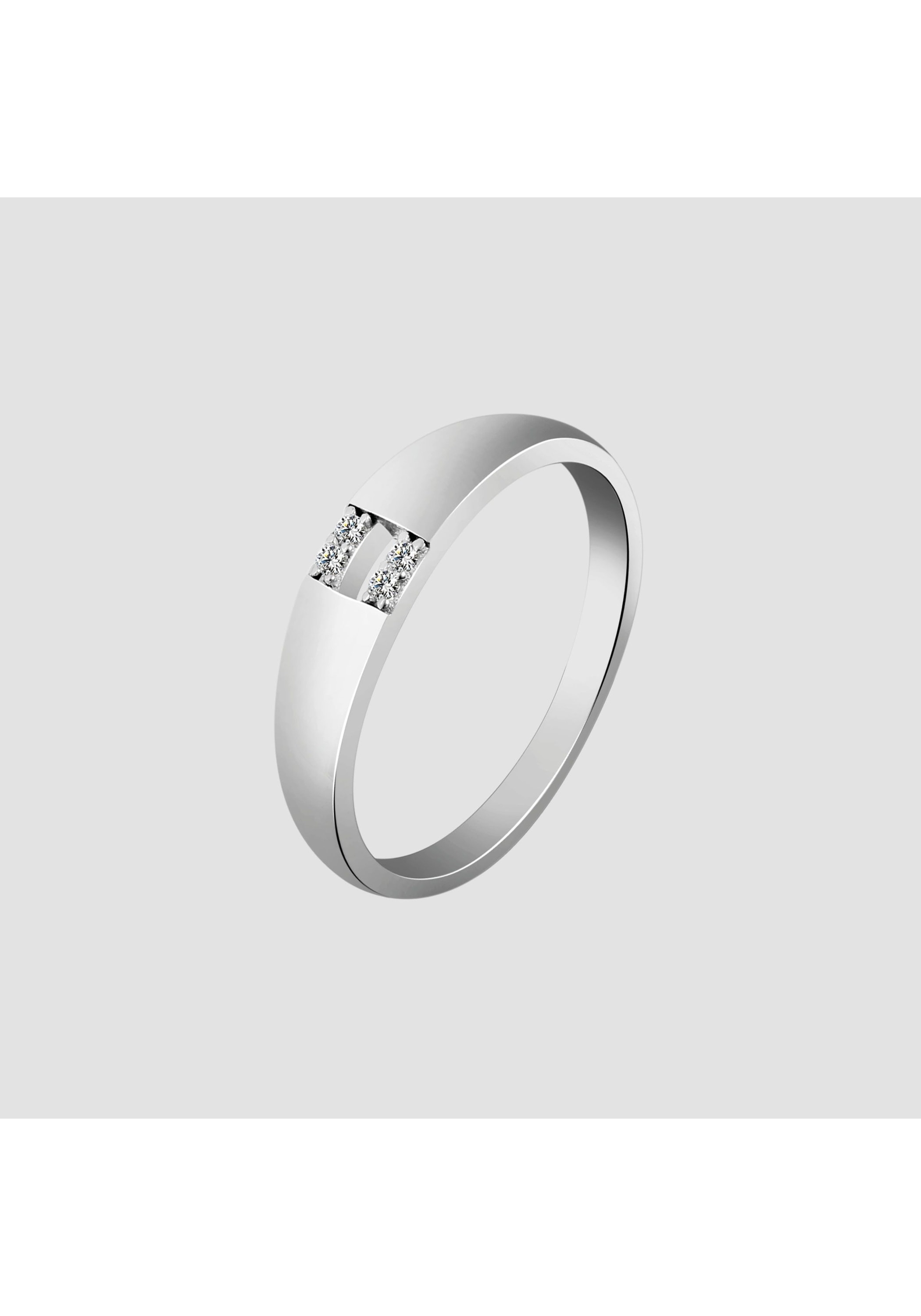 AKZENT Fingerring »"Jorunn" aus 925 Sterlingsilber, rhodiniert, langlebig, Gr.«