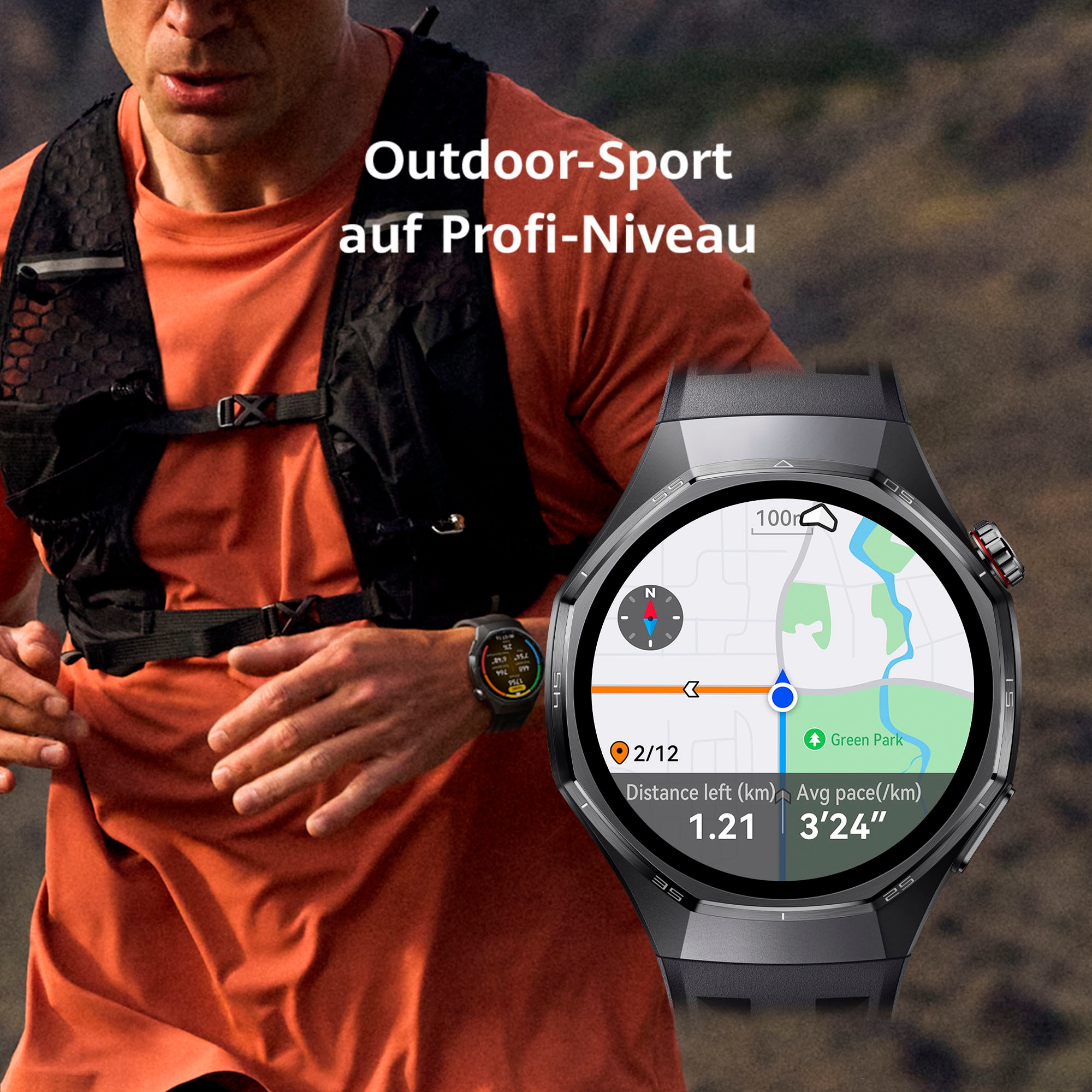 Huawei Smartwatch »WATCH GT6 Pro 46 mm«, (3,75 cm / 1,47 Zoll), 64 GB, Bis zu 21 Tagen Akkulaufzeit, Outdoor-Sport Profi-Niveau, EKG-Analyse