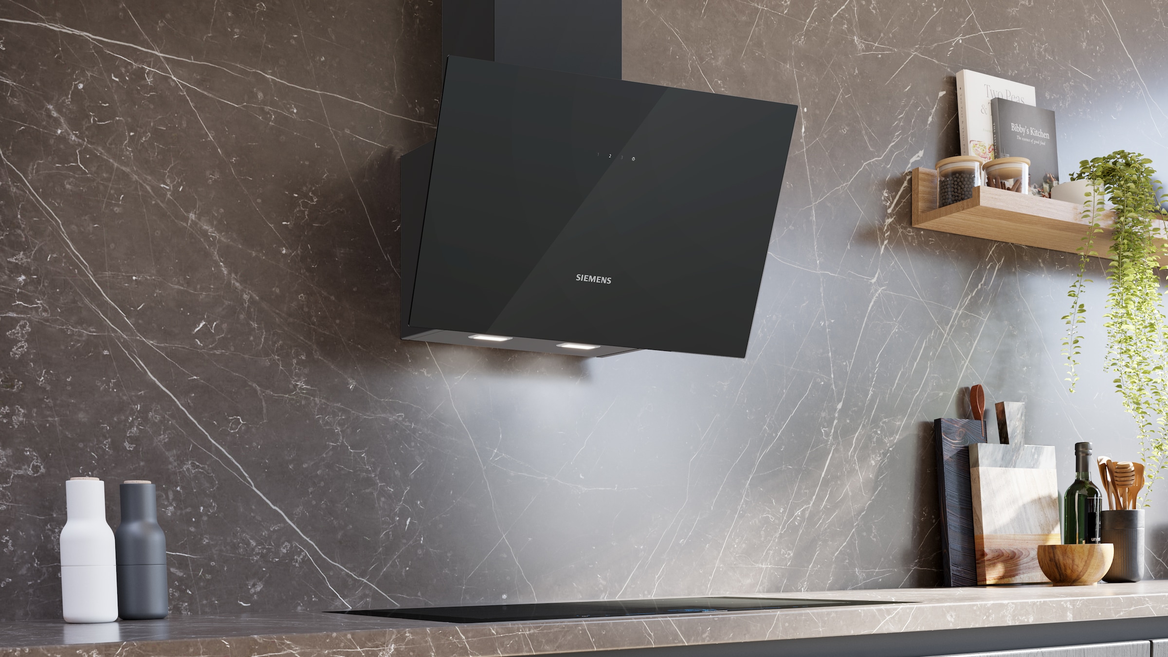 SIEMENS Kopffreihaube »LC65KDF61« Serie iQ300 LED-Beleuchtung und Doppelfiltersystem für frische Küchenluft