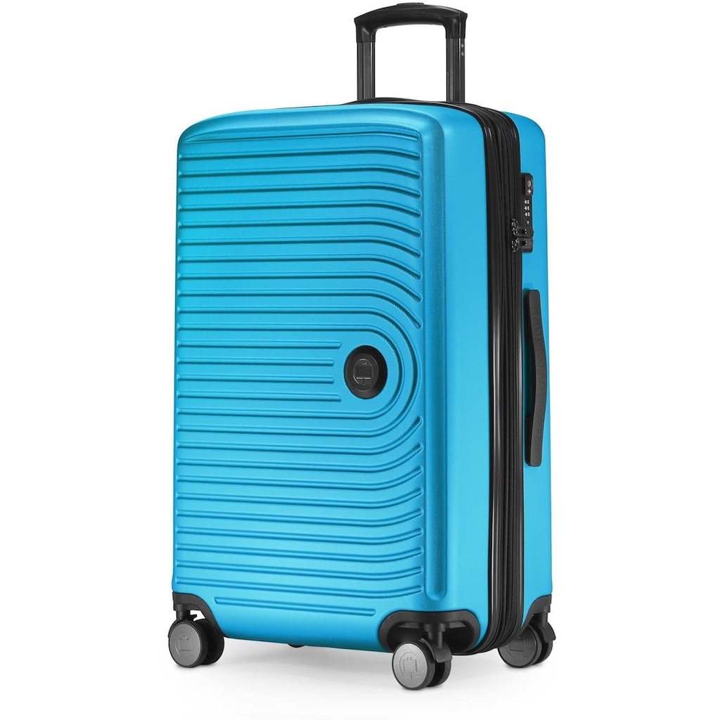 Hauptstadtkoffer Hartschalen-Trolley »Mitte, 68 cm, cyanblau«, 4 Rollen