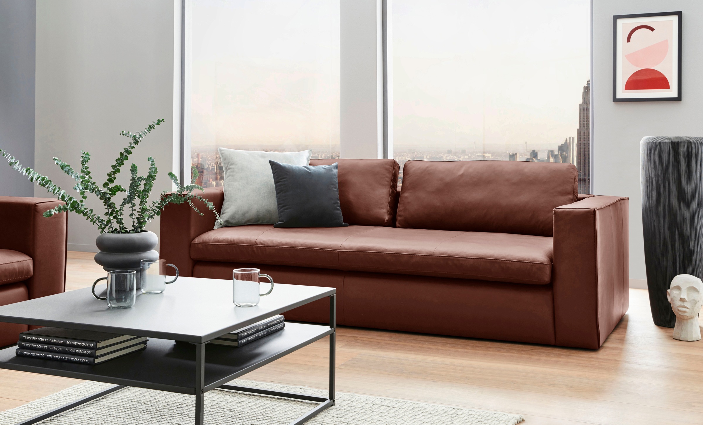 W.SCHILLIG 2,5-Sitzer »romeo«, mit eleganter Biese, Breite 245 cm