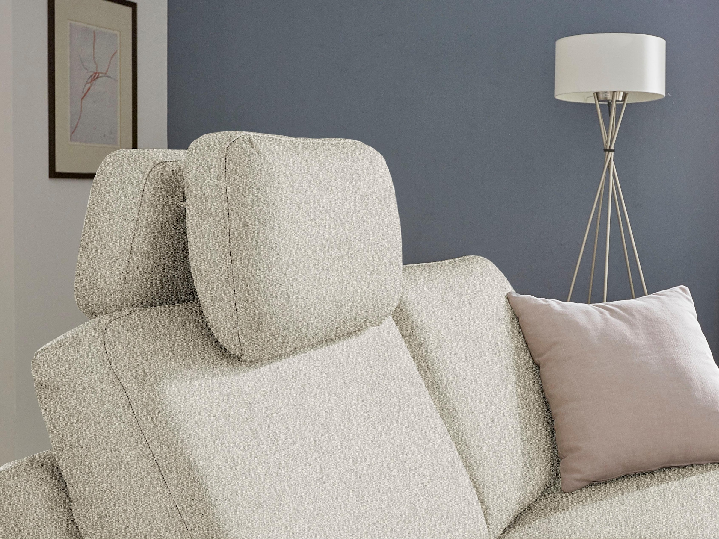 3C Candy Ecksofa »Mainau modern und elegant, mit gutem Sitzkomfort, L-Form« wahlweise mit elektrischer Relaxfunktion, Federkern