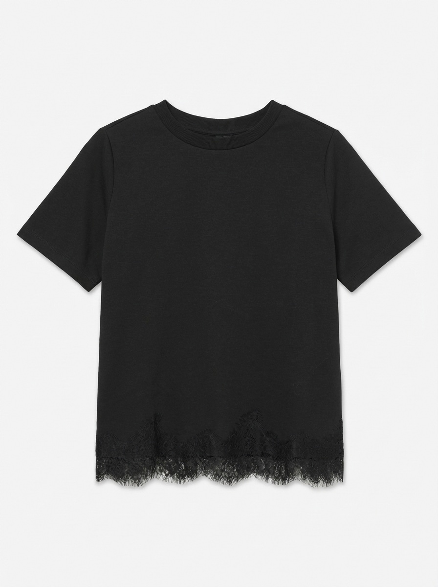 Vero Moda Kurzarmshirt »VMSARA METTE LACE SS T-SHIRT JRS NOOS« Baumwolle, regular fit