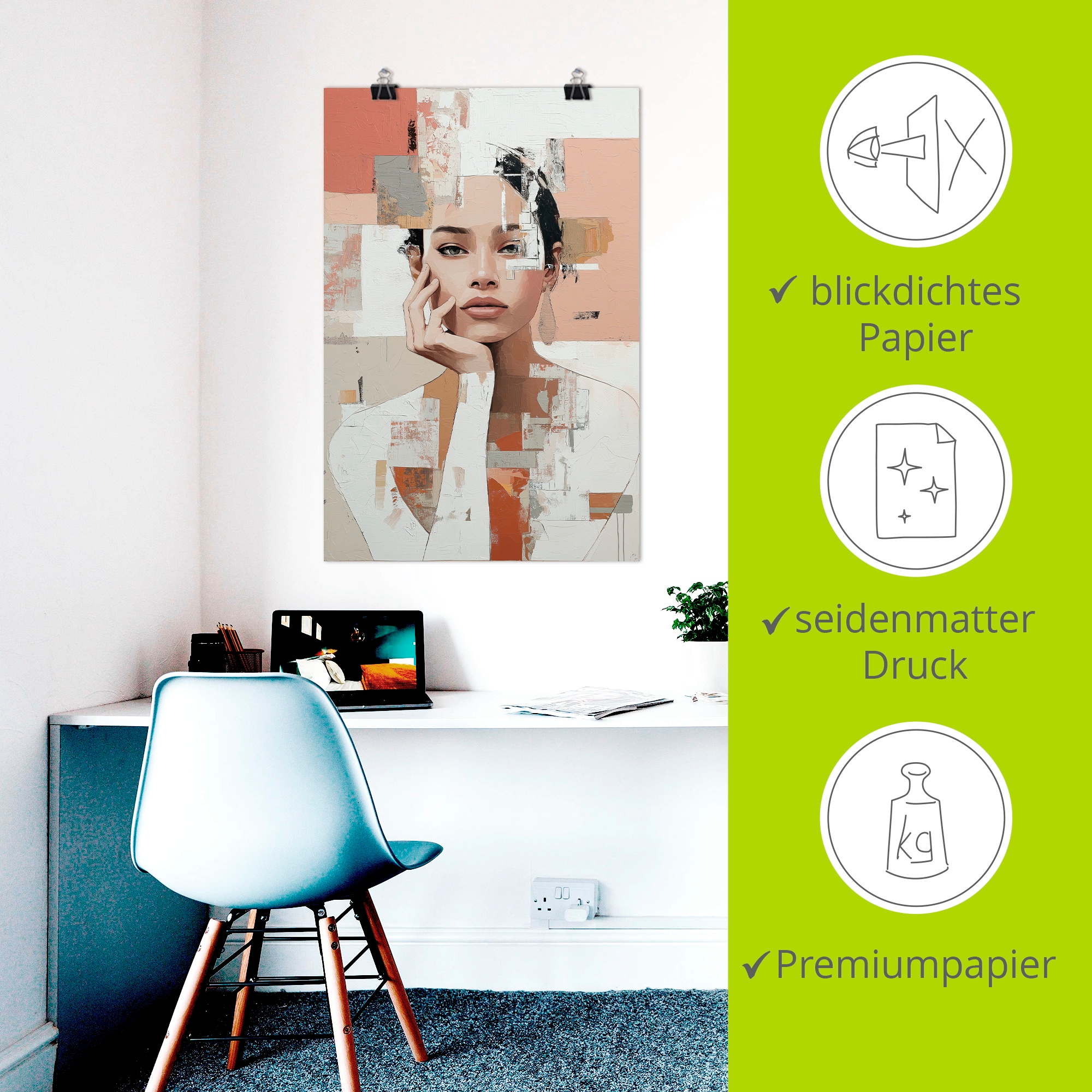 Artland Wandbild »Blick im Fragment« Bilder von Frauen 1 Stk. tlg. als Alubild, Leinwandbild, Poster, Wandaufkleber in verschied. Größen