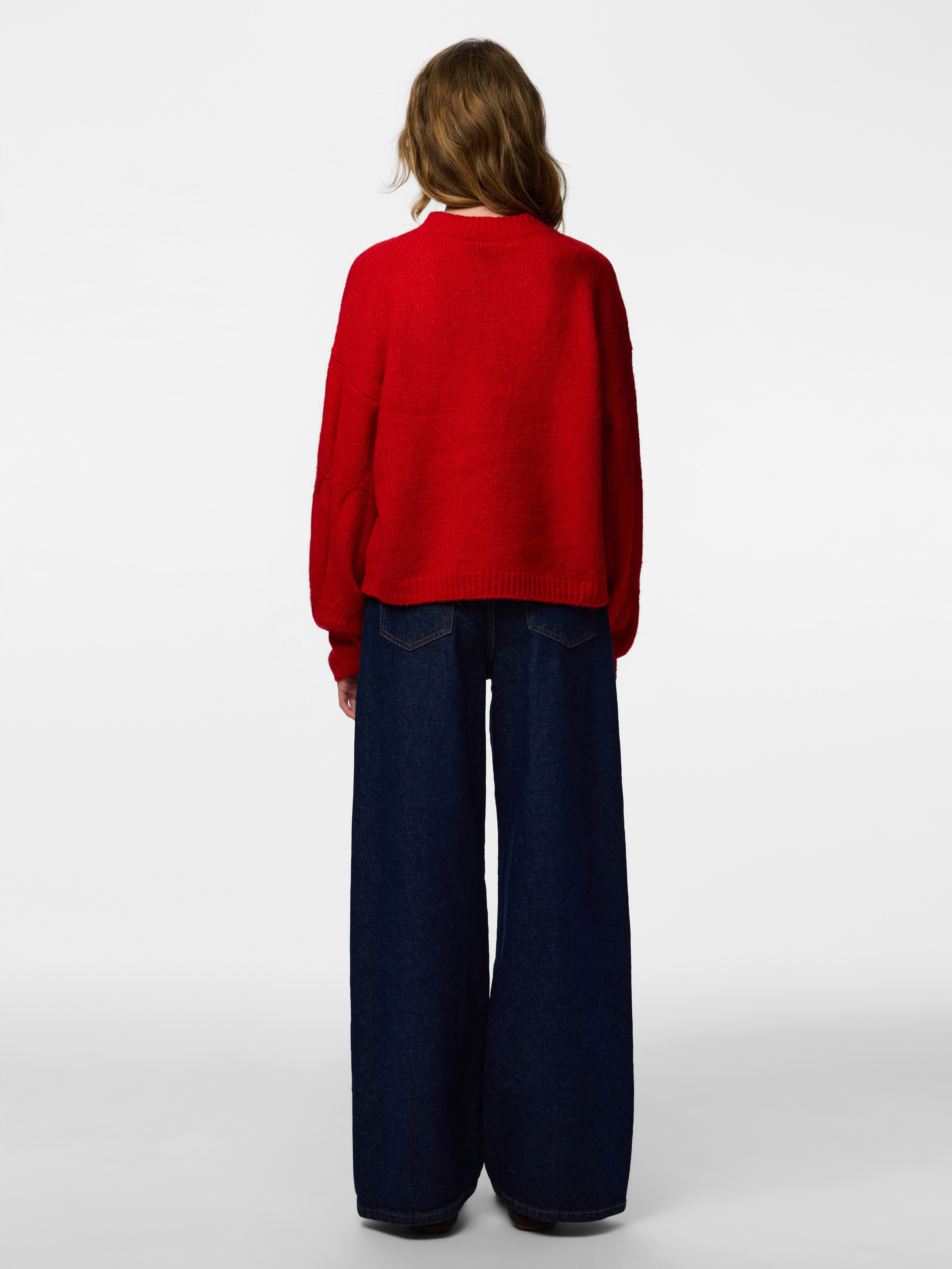 pieces Strickpullover »PCJENNA LS O-NECK CABLE KNIT NOOS BC«