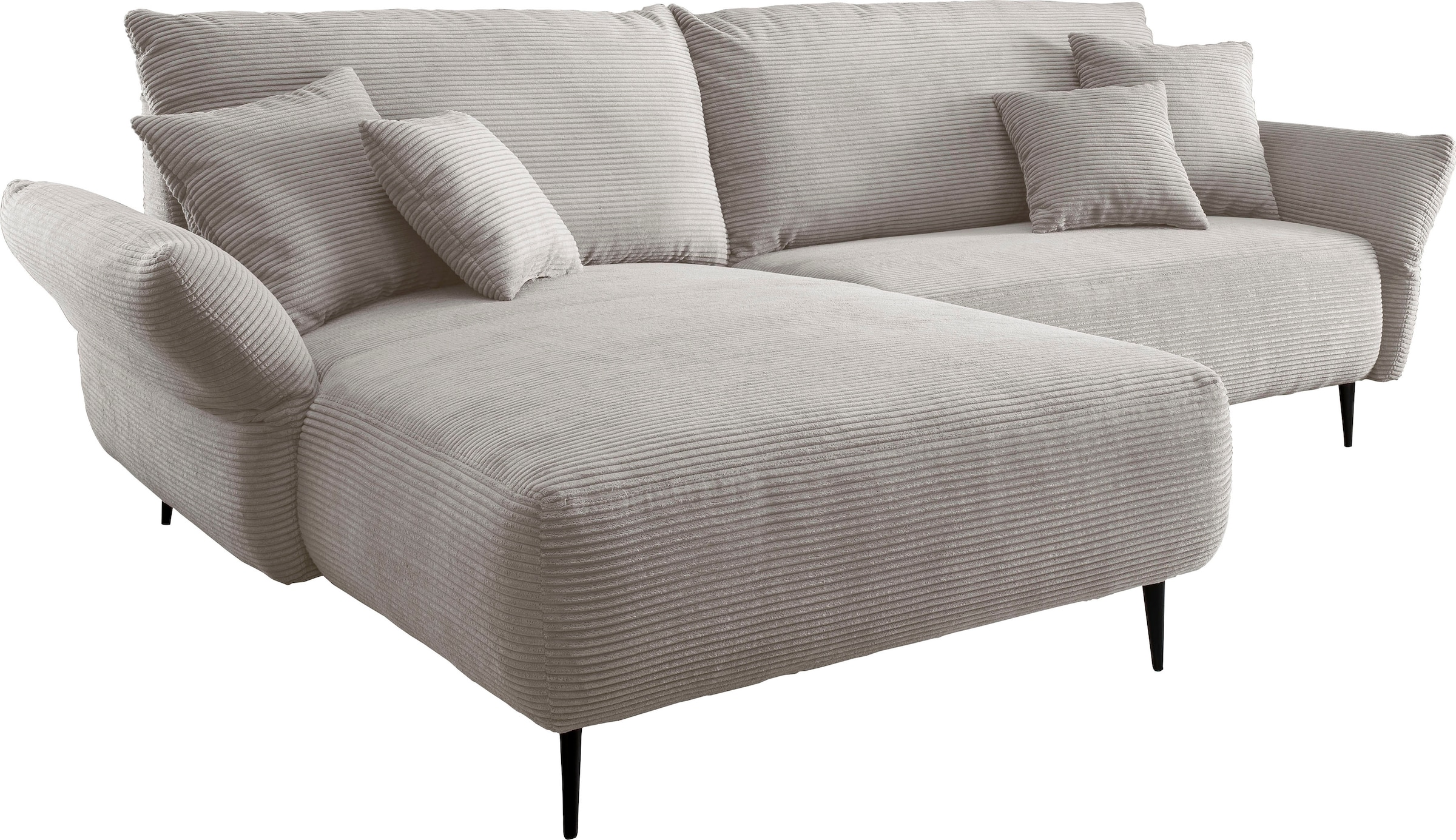 INOSIGN Ecksofa »Amarena L-Form«, inklusive Armlehnenverstellfunktion, 4x Zierkissen gratis