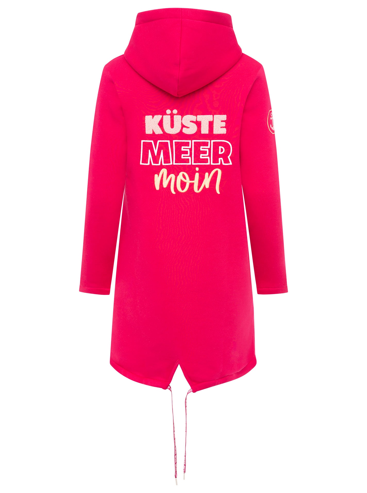 Zwillingsherz Jerseymantel »"Küste Meer Moin"«, mit großem Motiv am Rücken
