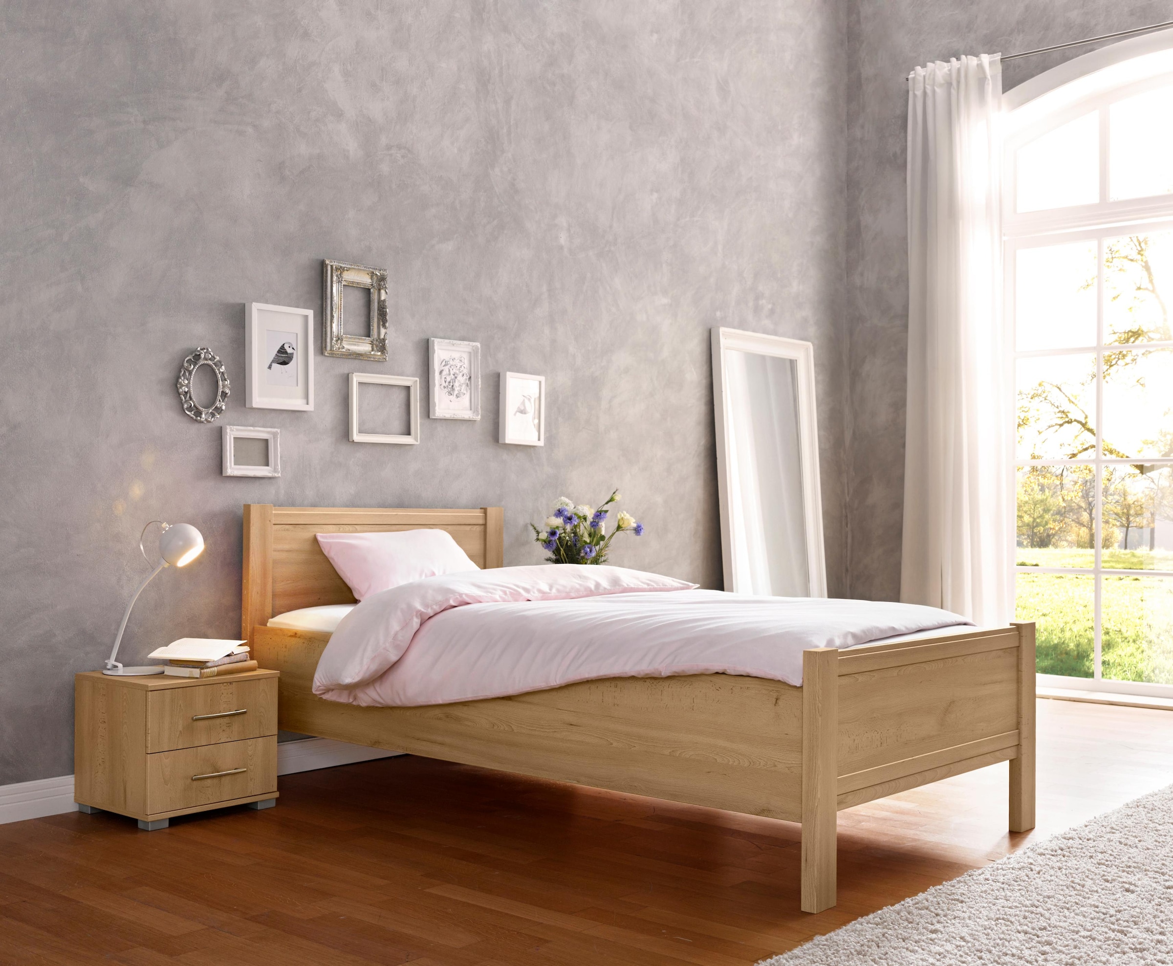 priess Bett »Husum Schlafzimmer Jugendzimmer Rahmenbett«, mit Komforthöhe verschiedene Ausführungen hochwertige Premium Qualität