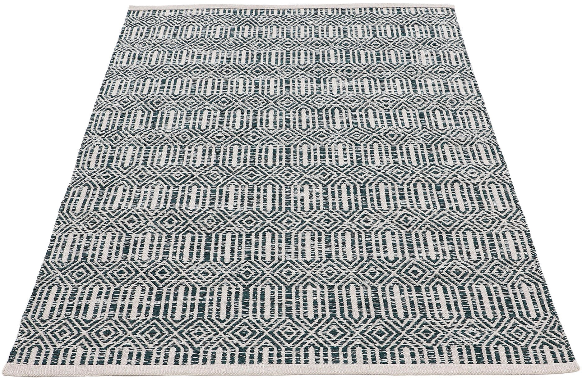 carpetfine Teppich »Kelim Oregan«, rechteckig, 5 mm Höhe, Wendeteppich aus reiner Baumwolle, Wohnzimmer