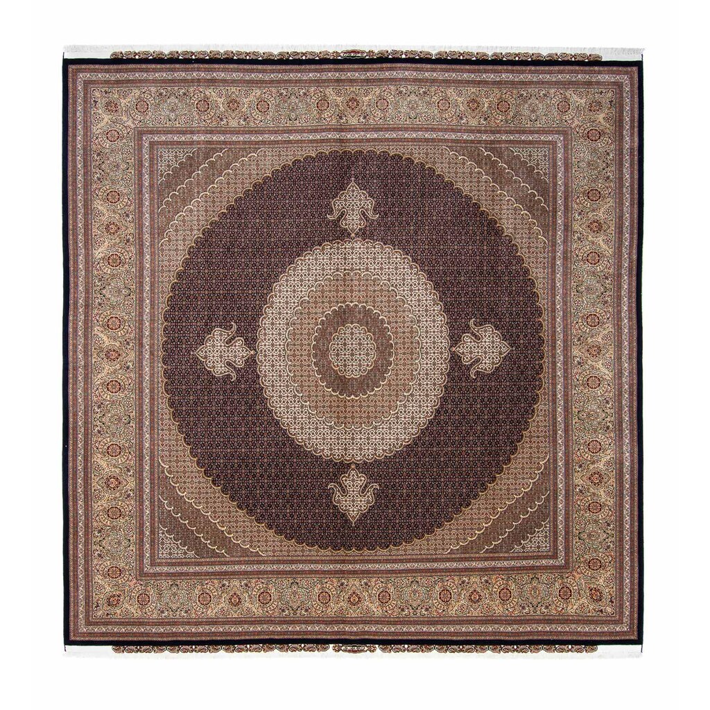 morgenland Orientteppich »Perser - Täbriz quadratisch - 310 x 302 cm - dunkelbraun«, quadratisch