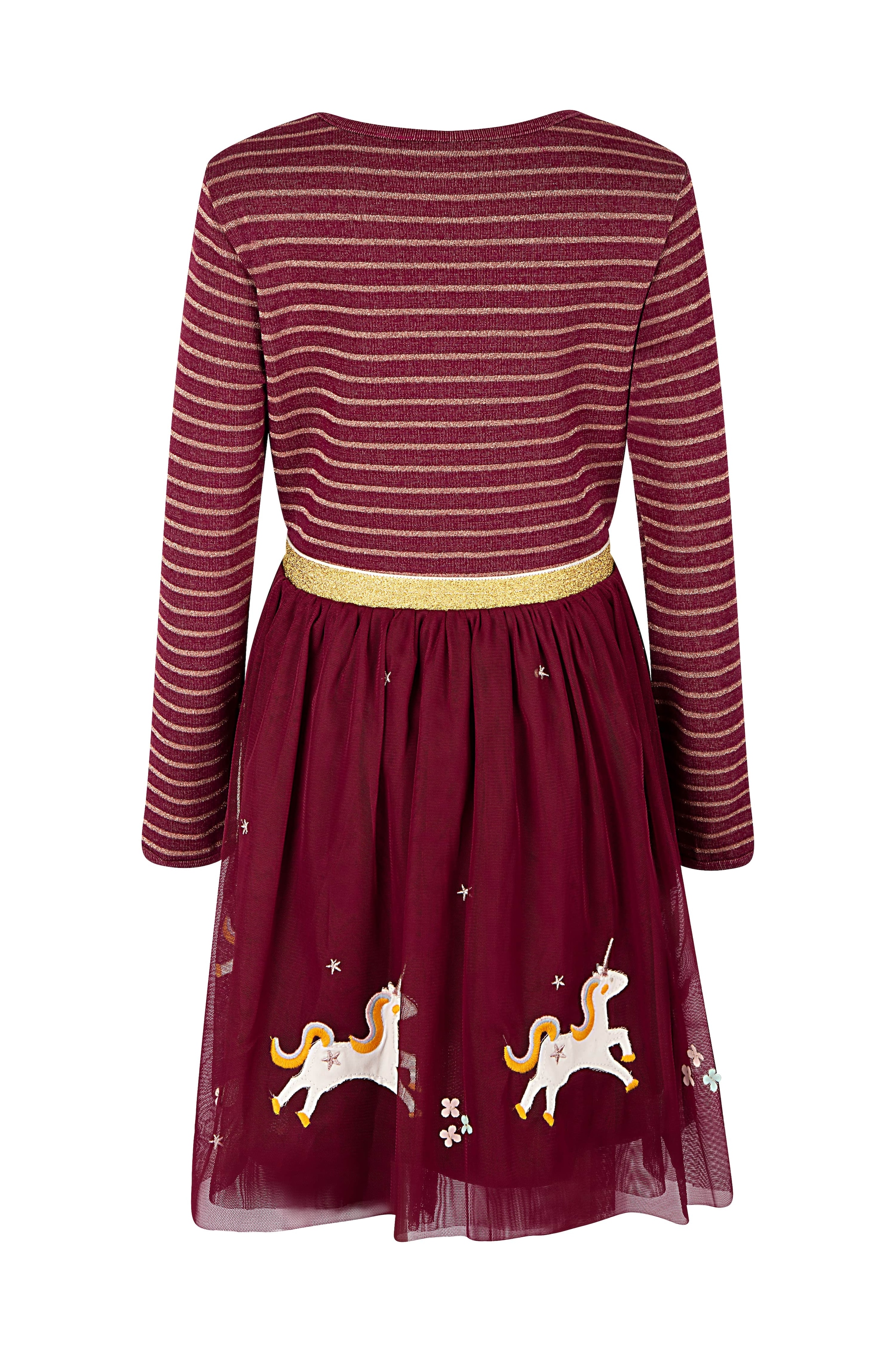 happy girls Midikleid, mit hochwertigen Einhorn-Applikationen am Saum