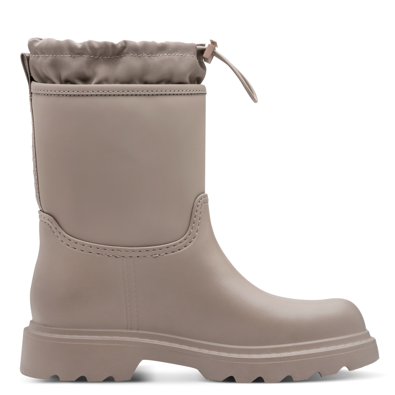 Tamaris Gummistiefel  , Blockabsatz, Boots mit Textileinsatz am Schaftrand