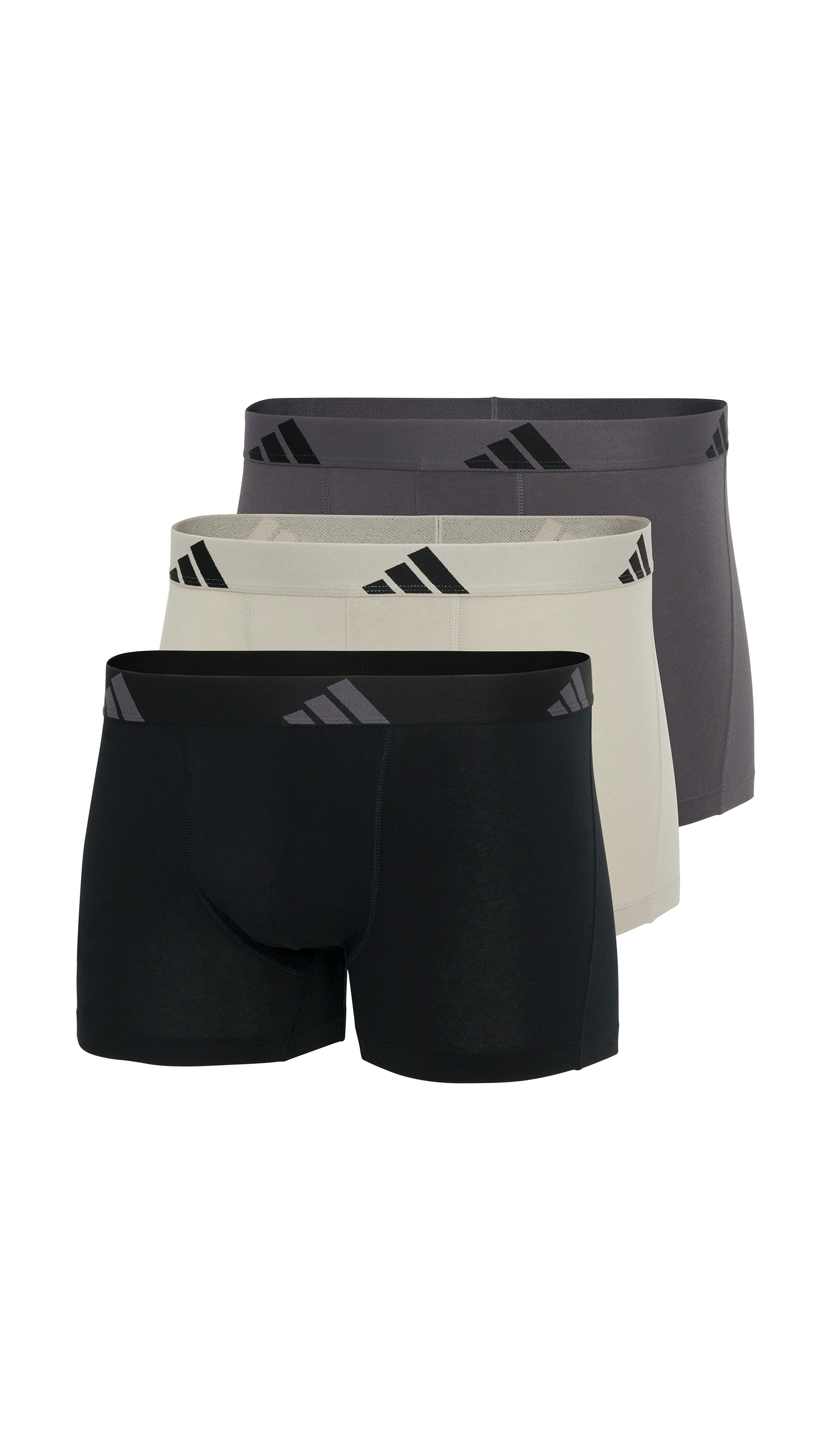 Adidas Sportswear Trunk »Active Flex Cotton« 3er Pack, elastischer Logo-Bund, ohne Eingriff, Single Jersey-Qualität, Größe S
