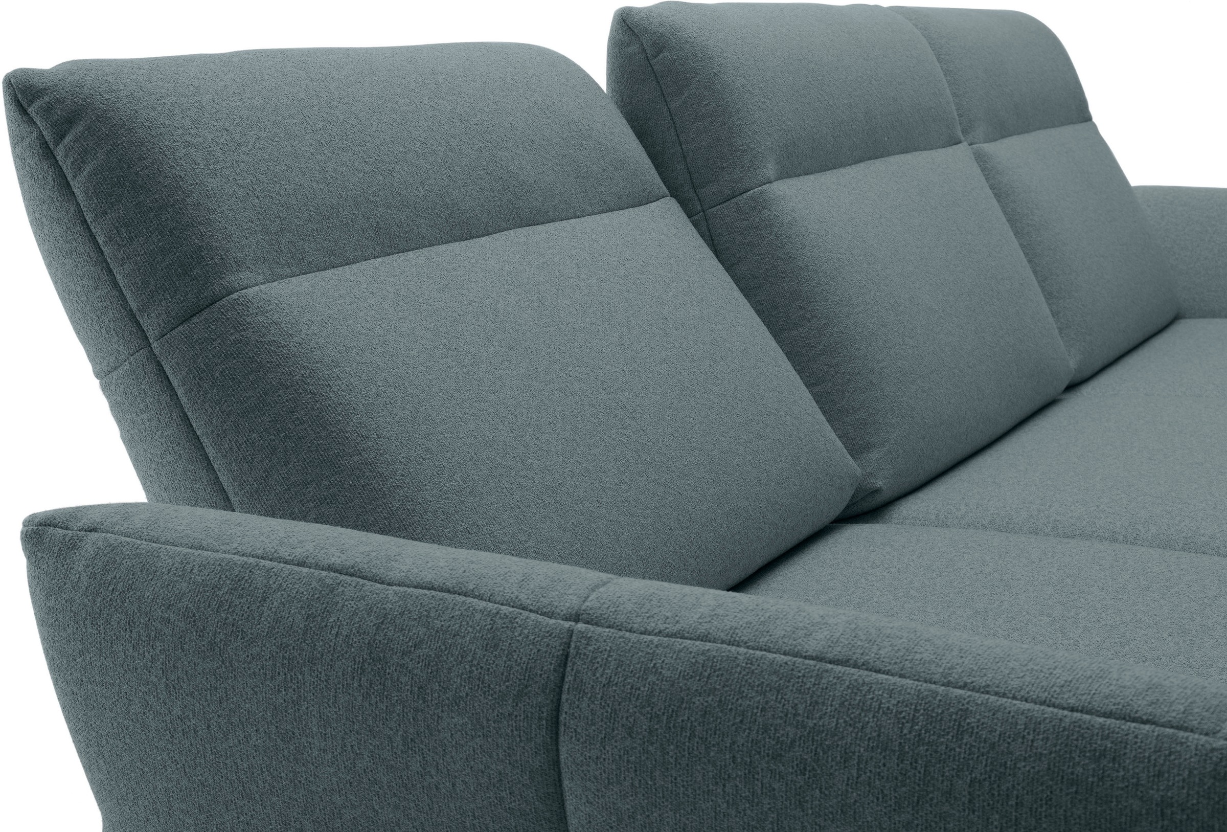 Creation BY ROLF BENZ Ecksofa »CR.460«, Sockel in Eiche, Winkelfüße in Umbragrau, Breite 338 cm
