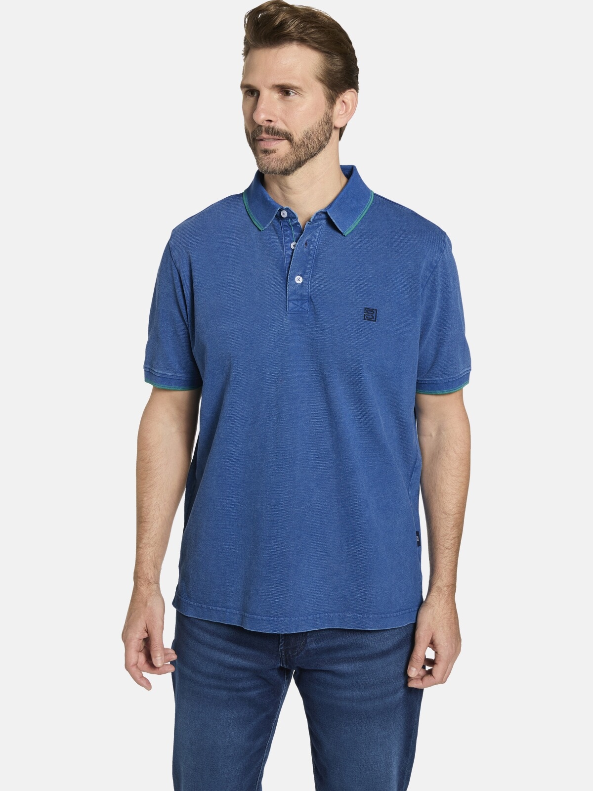 Poloshirt »Poloshirt ELZIANO«, (1 tlg.), mit Seitenschlitze für Komfort