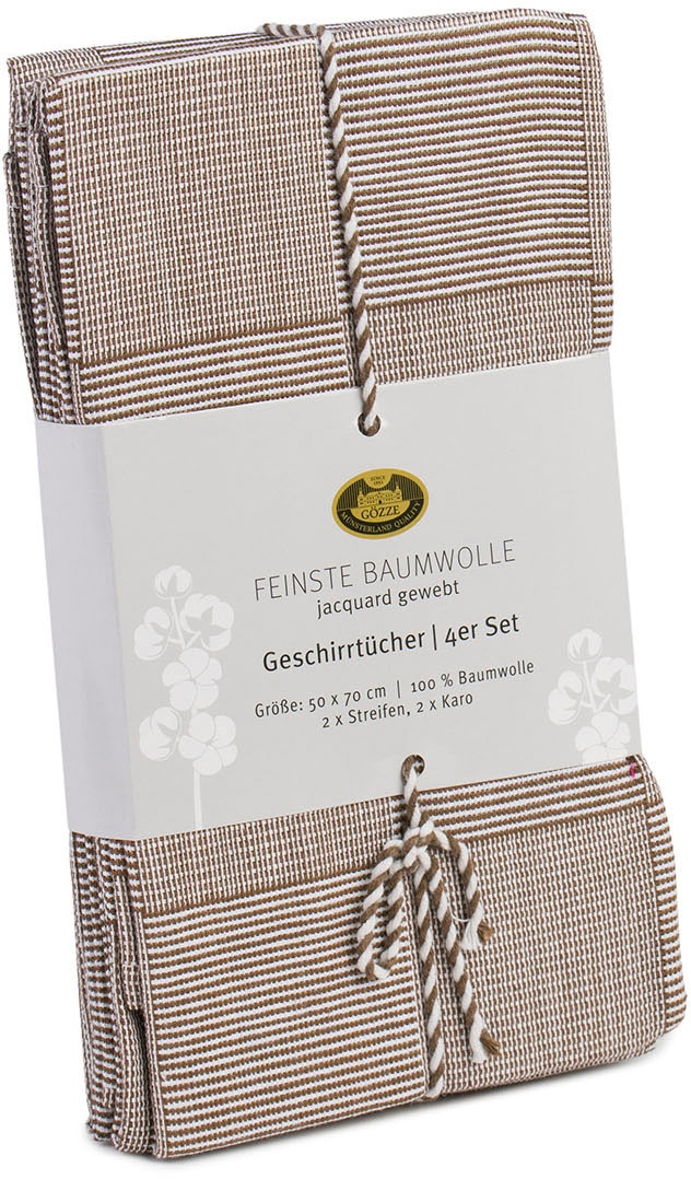 Gözze Geschirrtuch »Geschirrtücher, Des. 60054«, (Set, 4 tlg.), aus 100% Baumwolle, jacquard gewebt