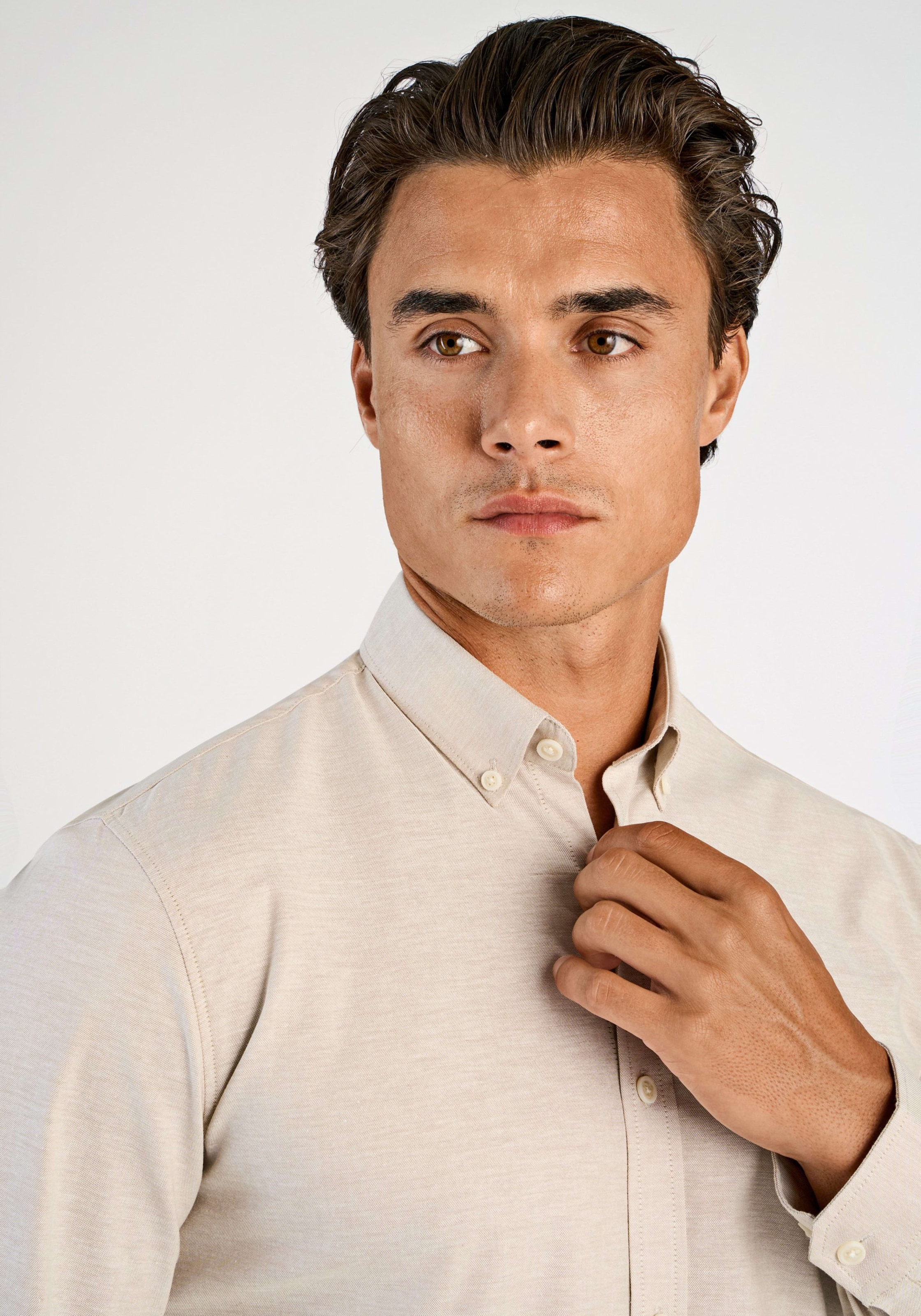 LINDBERGH Langarmhemd mit Button-Down-Kragen